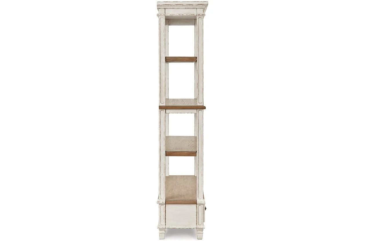 Realyn Brown/White 75" Bookcase - Image 3