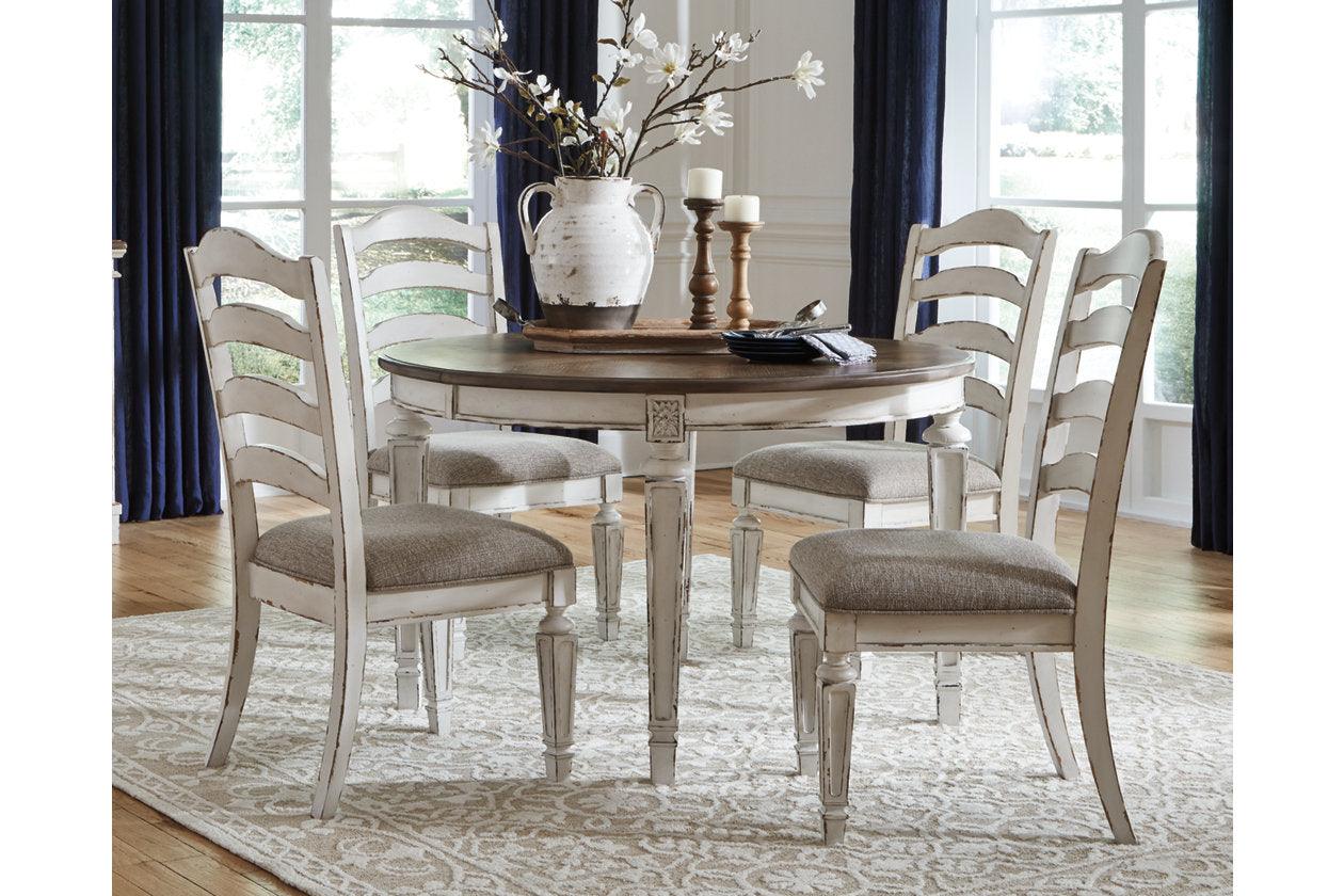 Realyn Chipped White Dining Chair, Set of 2 - Image 2