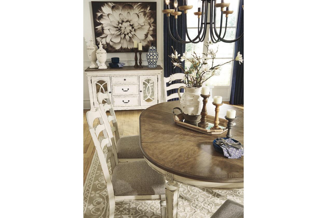 Realyn Chipped White Oval Dining Extension Table - Image 5