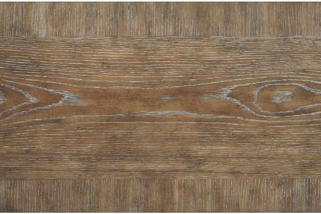 Realyn Chipped White Rectangular Dining Extension Table - Image 12