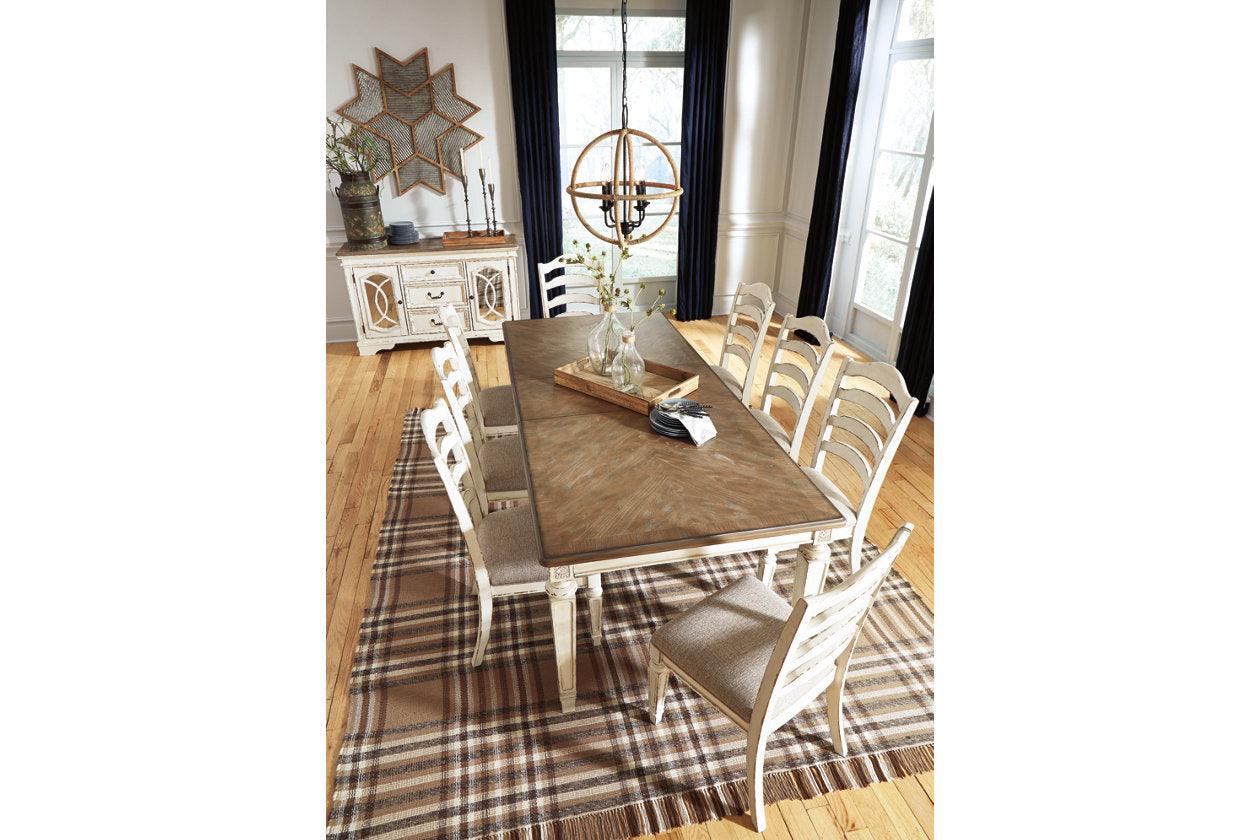 Realyn Chipped White Rectangular Dining Extension Table - Image 9