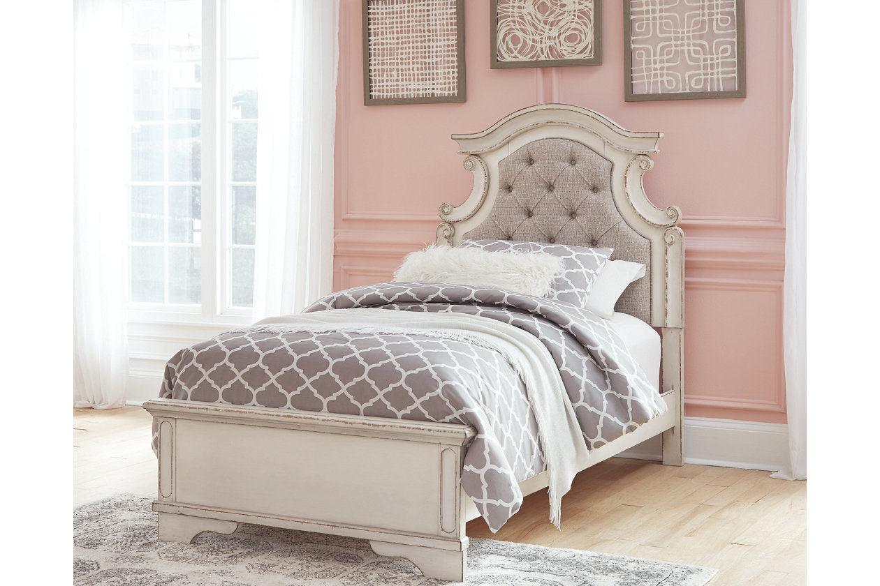 Realyn Chipped White Twin Panel Bed - Image 2