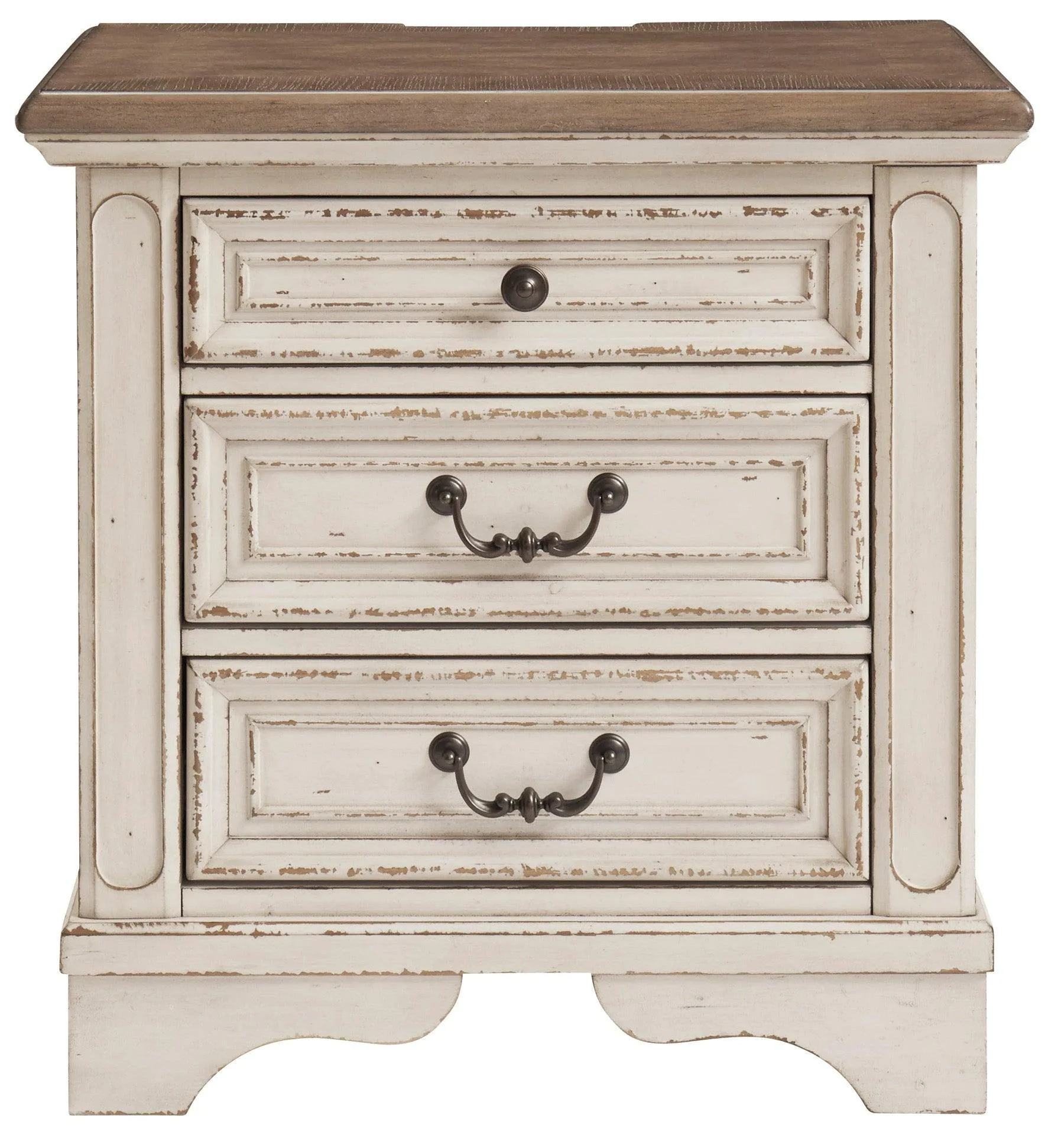 Realyn Chipped White Upholstered Panel Bedroom Set - Image 5