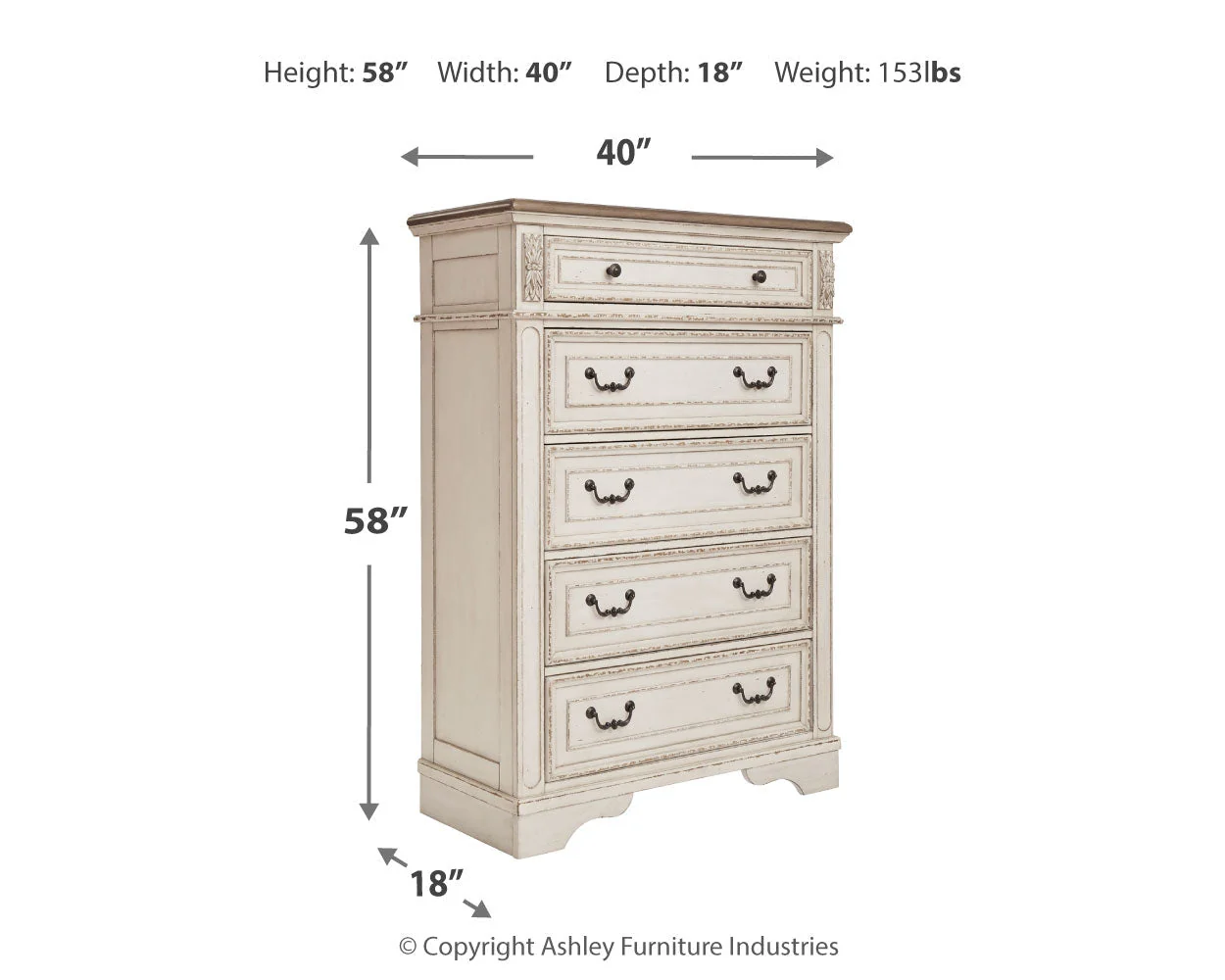 Realyn Chipped White Upholstered Storage Platform Bedroom Set with Footboard Bench - Image 41