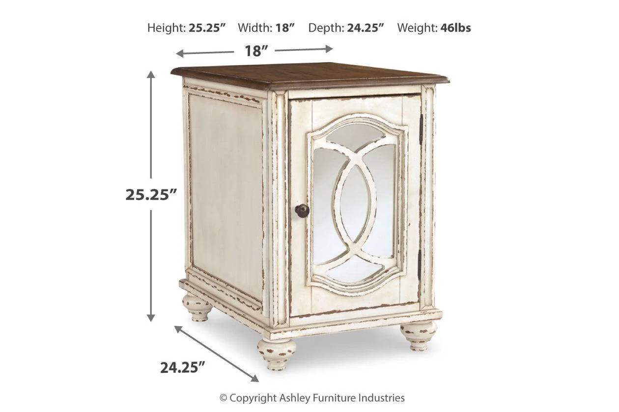 Realyn White/Brown Chairside End Table - Image 3