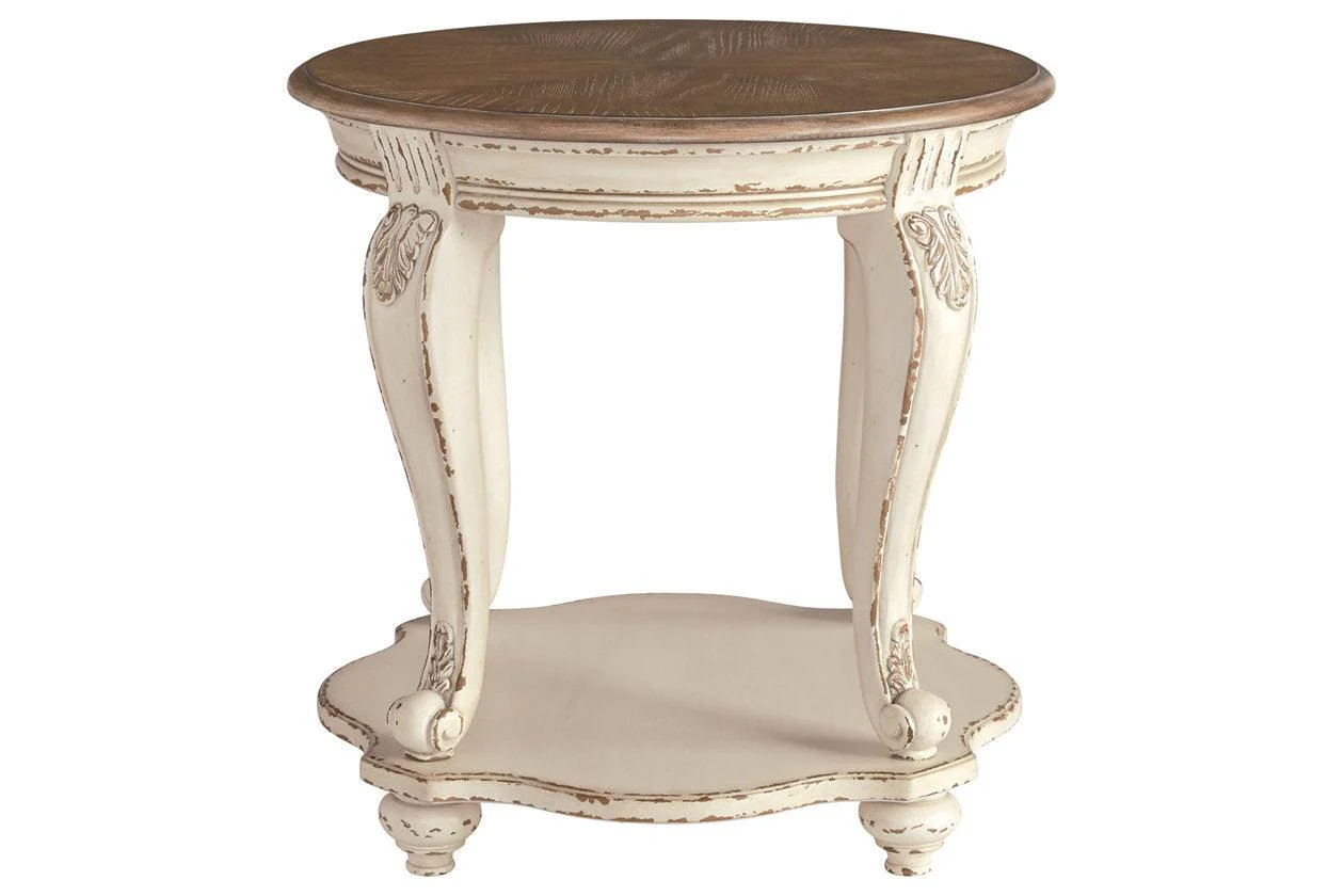 Realyn White/Brown End Table - Image 2