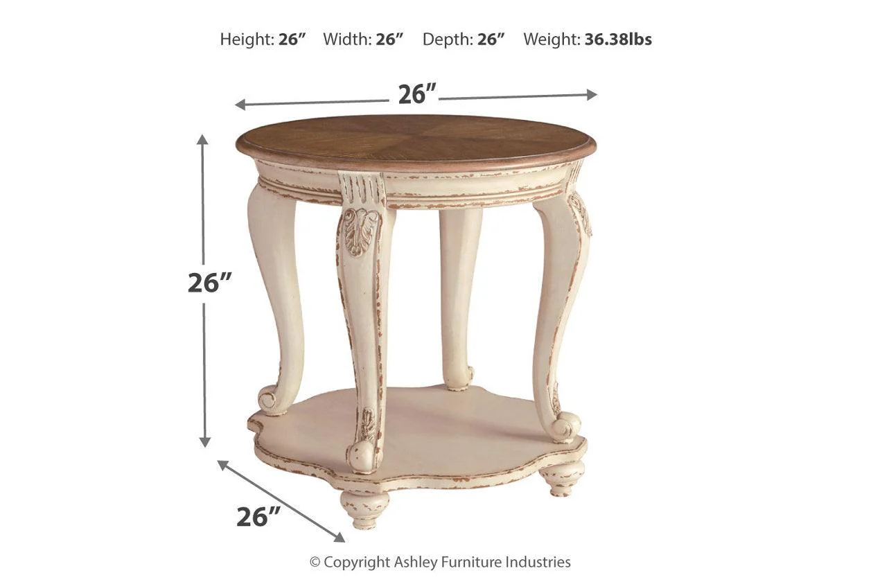 Realyn White/Brown End Table - Image 3