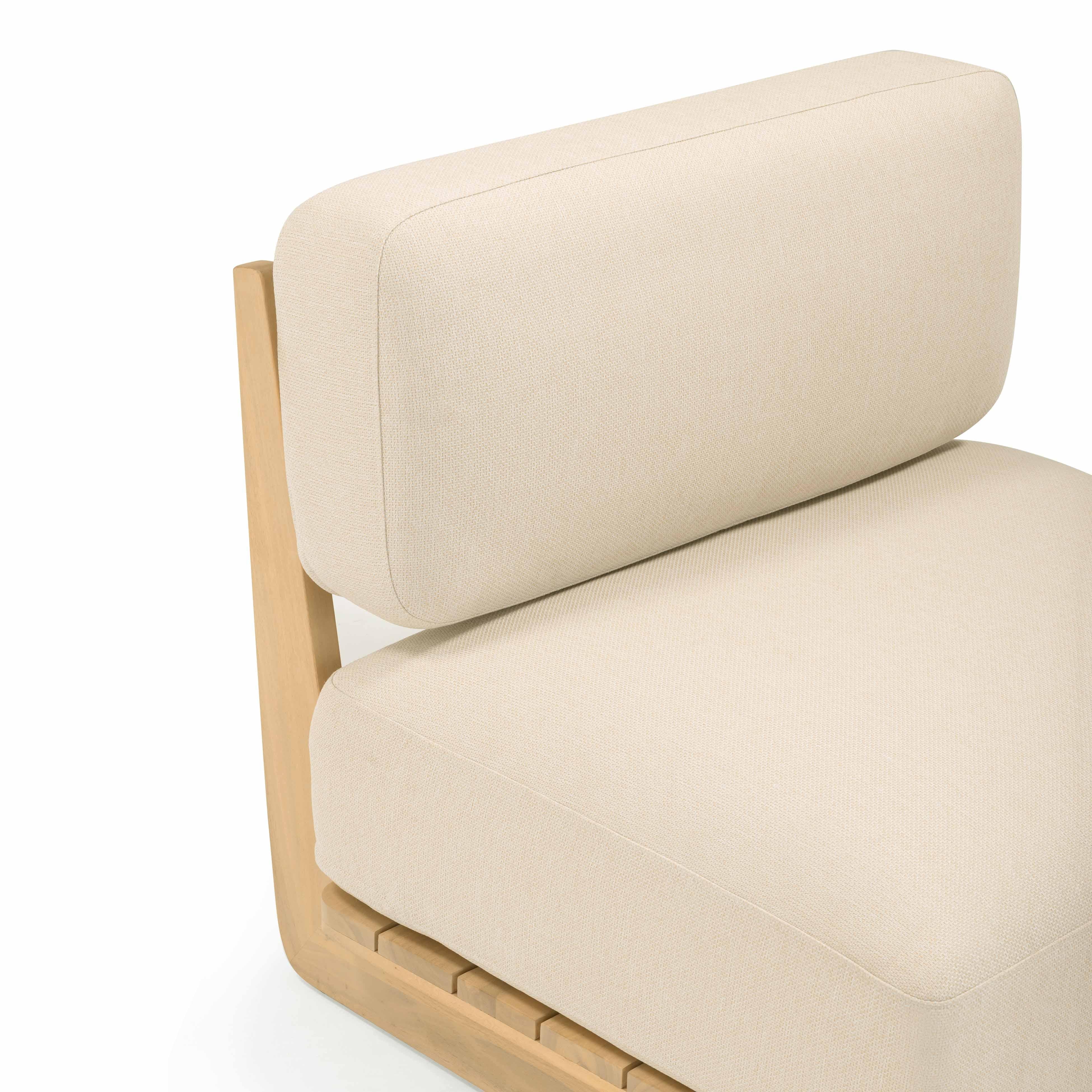Reavan Cream Outdoor Lounge Chair - Image 5