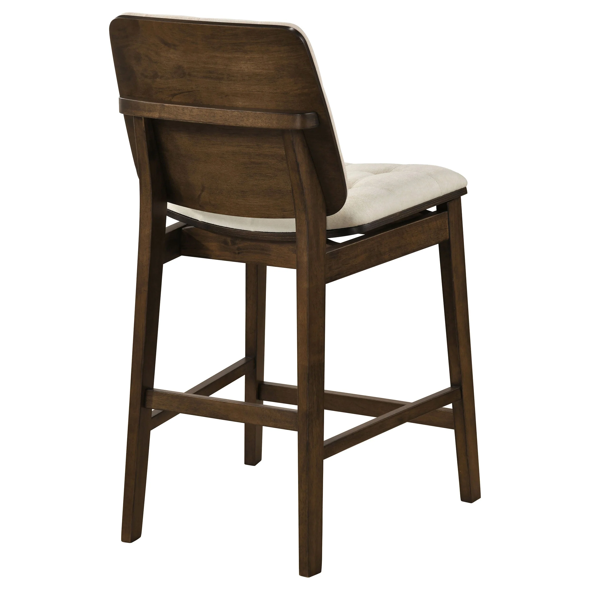 Redbridge Cream/Walnut Velvet Upholstered Counter Chair (Set of 2) - Image 7