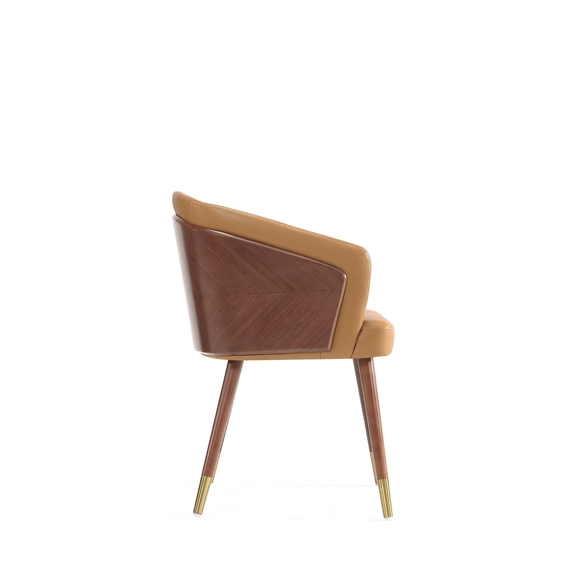 Reeva Dining Chair in Walnut and Camal (set of 2) - Image 6