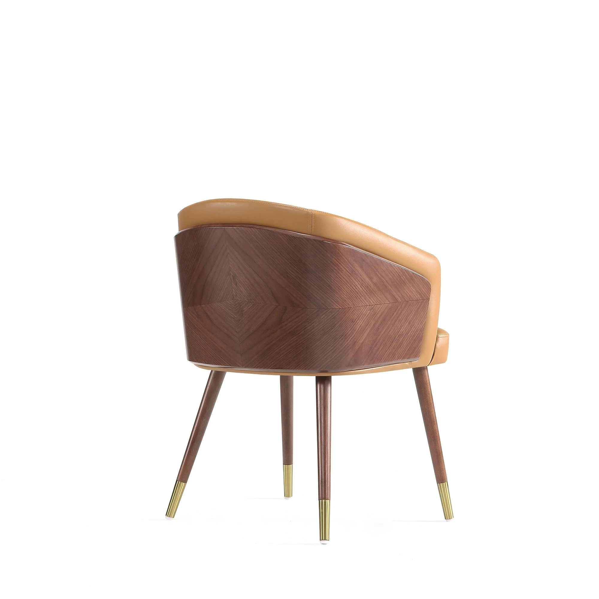 Reeva Dining Chair in Walnut and Camal (set of 2) - Image 7