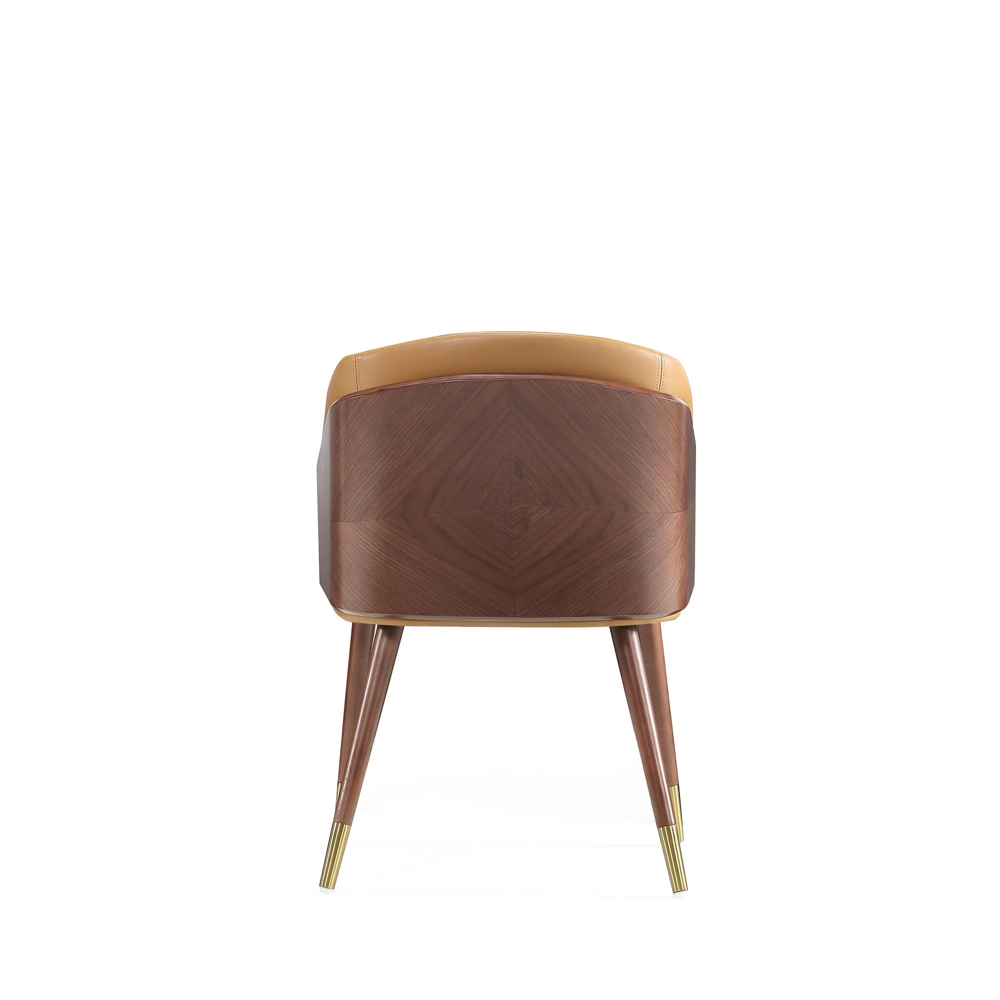 Reeva Dining Chair in Walnut and Camal (set of 2) - Image 8