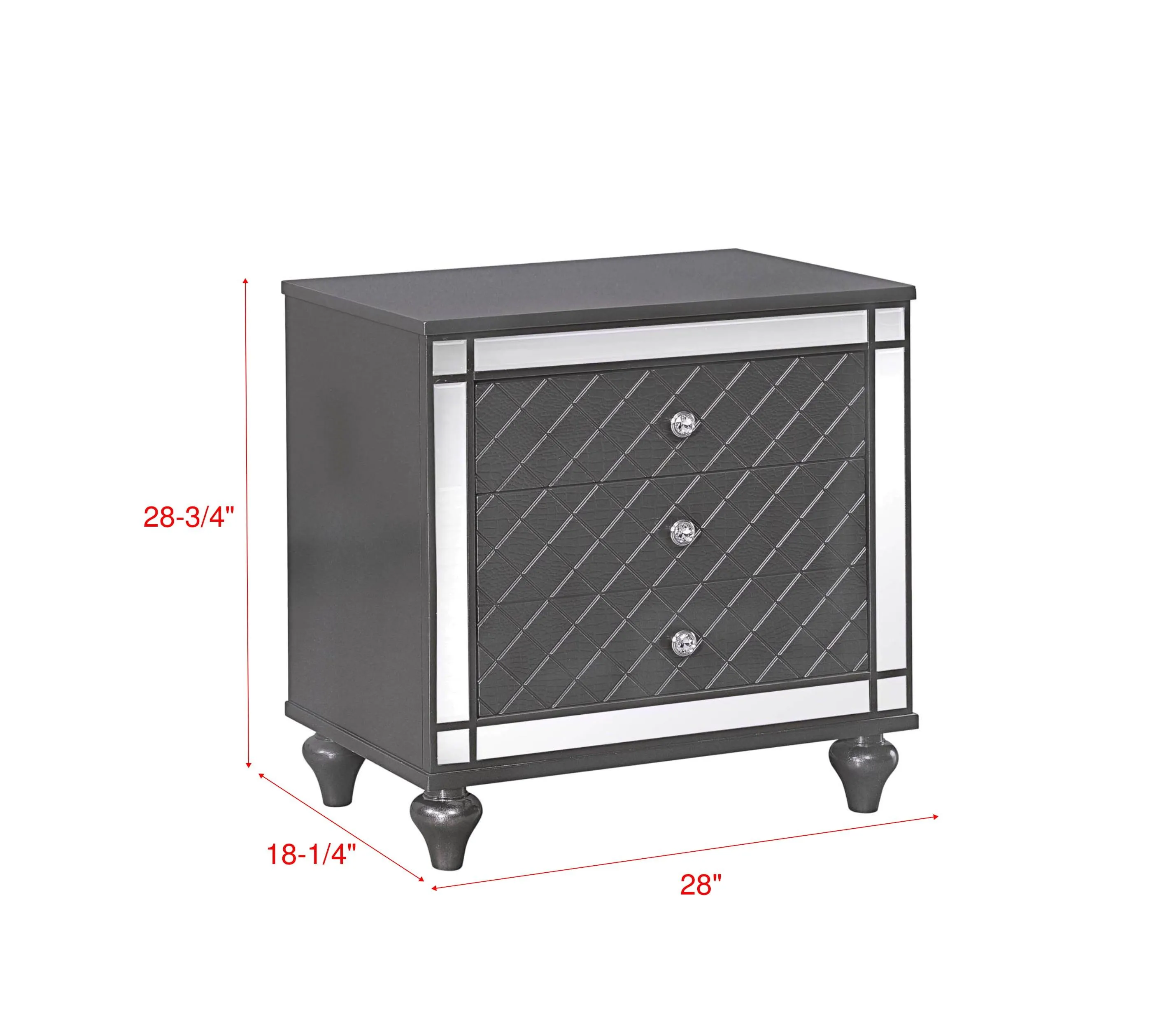 Refino Gray Nightstand - Image 4