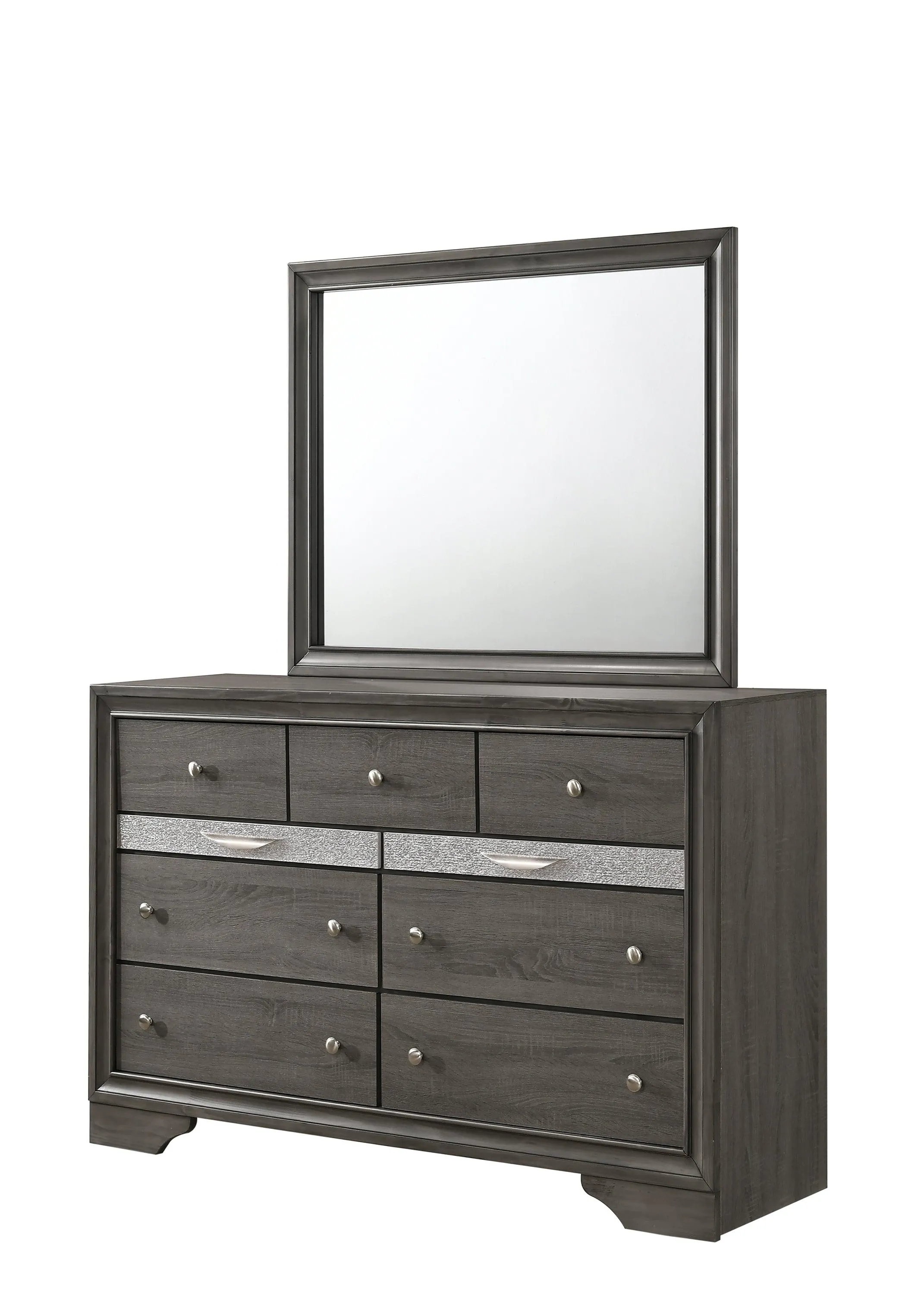 Regata Gray and Silver Bedroom Mirror (Mirror Only) - Image 3