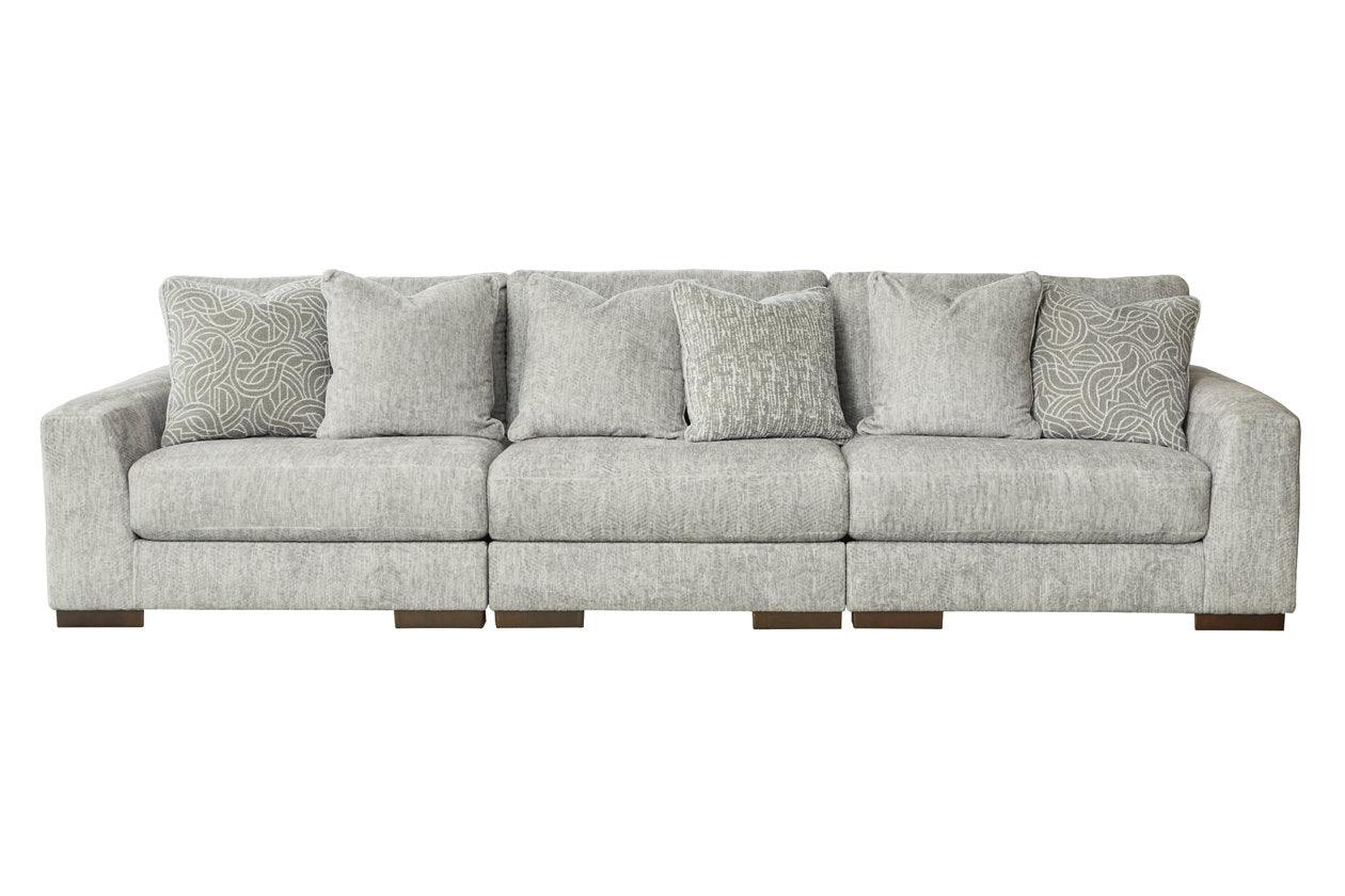 Regent Park Pewter 3-Piece Modular Sofa - Image 2