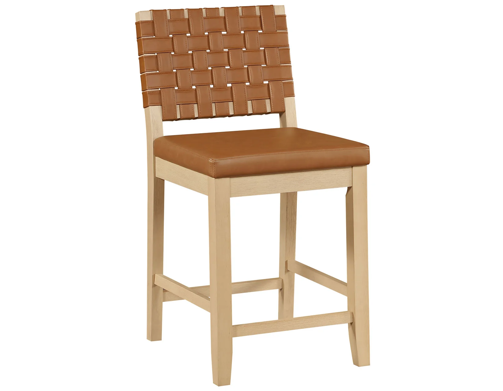 Reid Camel Vegan Leather 24″ Counter Stool Sand Finish - Image 4