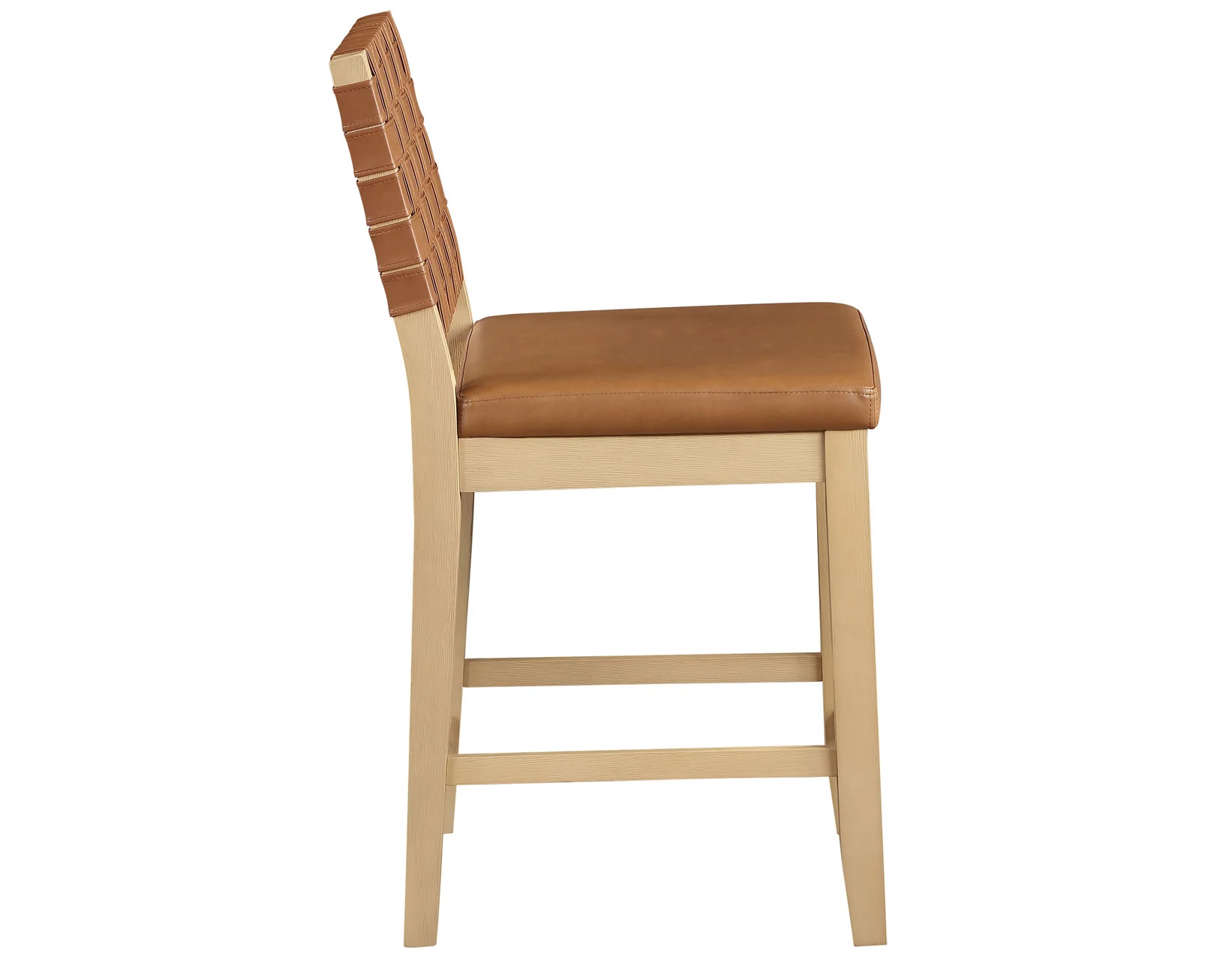 Reid Camel Vegan Leather 30″ Bar Stool, Sand Finish - Image 7