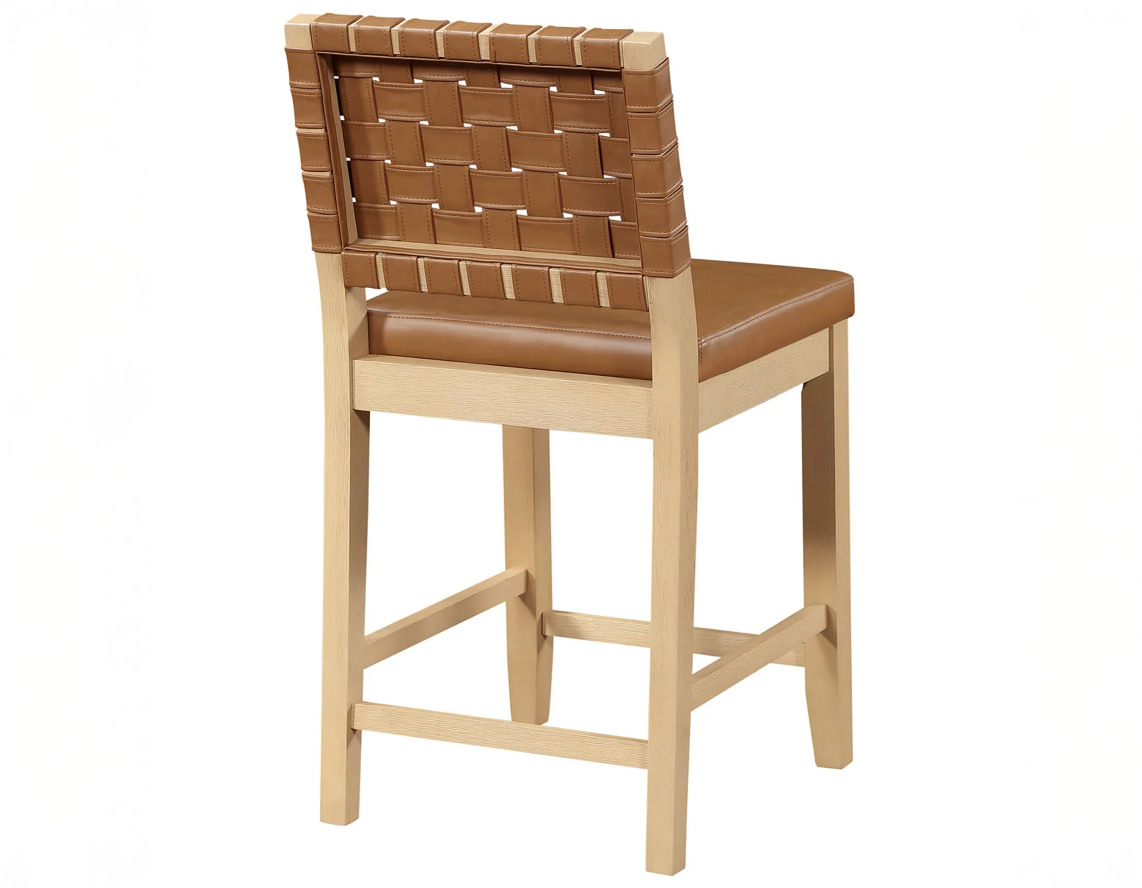 Reid Camel Vegan Leather 30″ Bar Stool, Sand Finish - Image 8