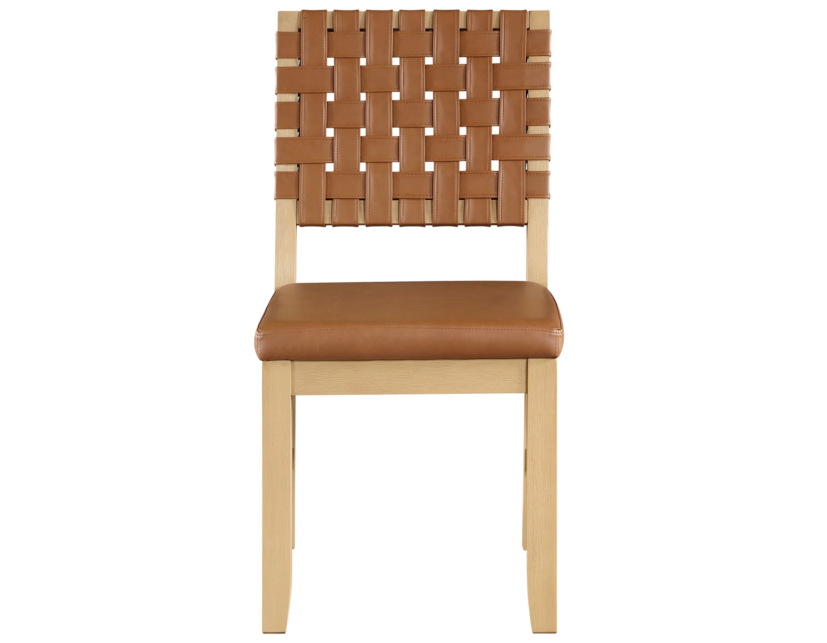 Reid Camel Vegan Leather 5-Piece 77-95″ Dining Set, Sand Finish - Image 8