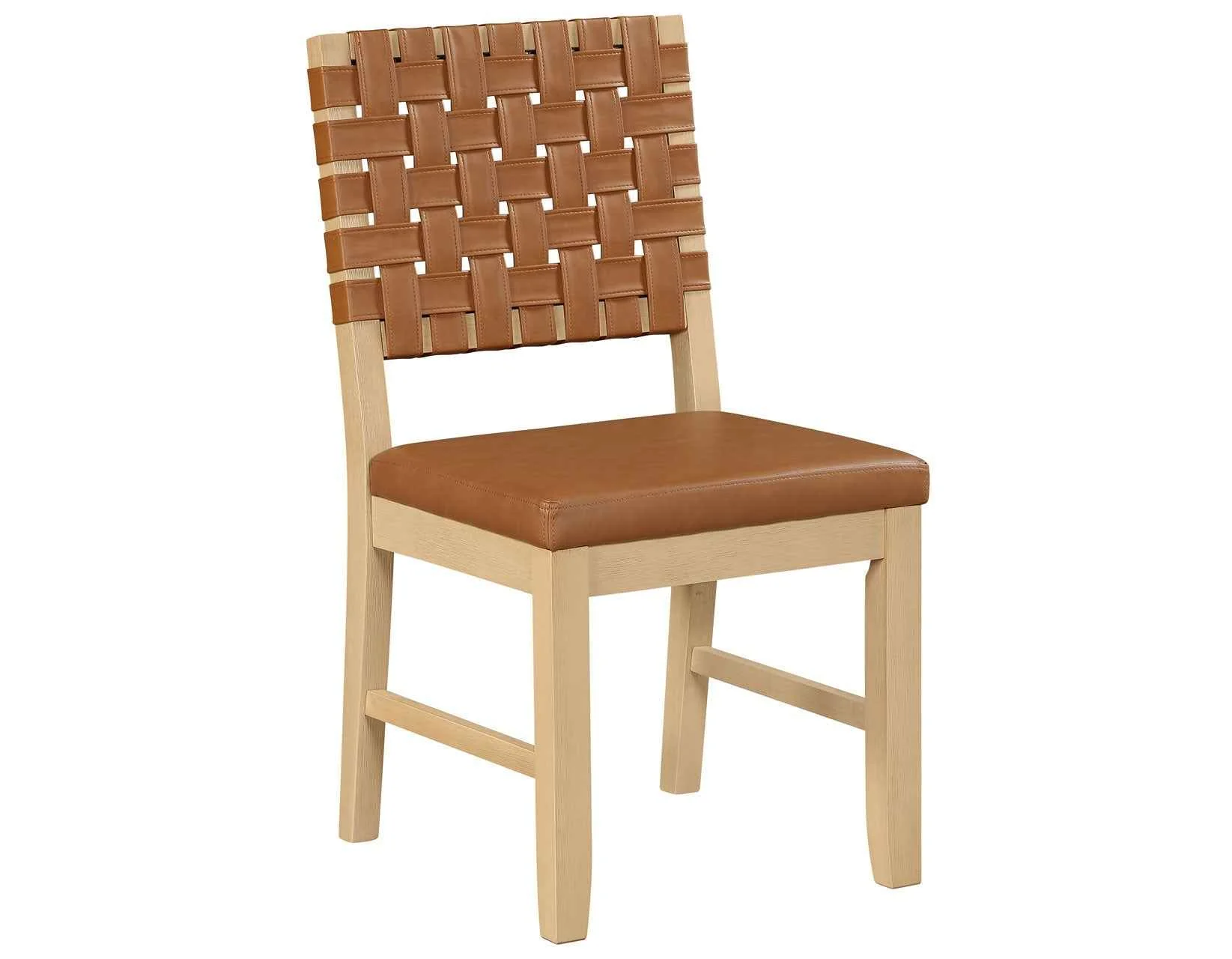 Reid Camel Vegan Leather Side Chair, Sand Finish, Set of 2 - Image 3