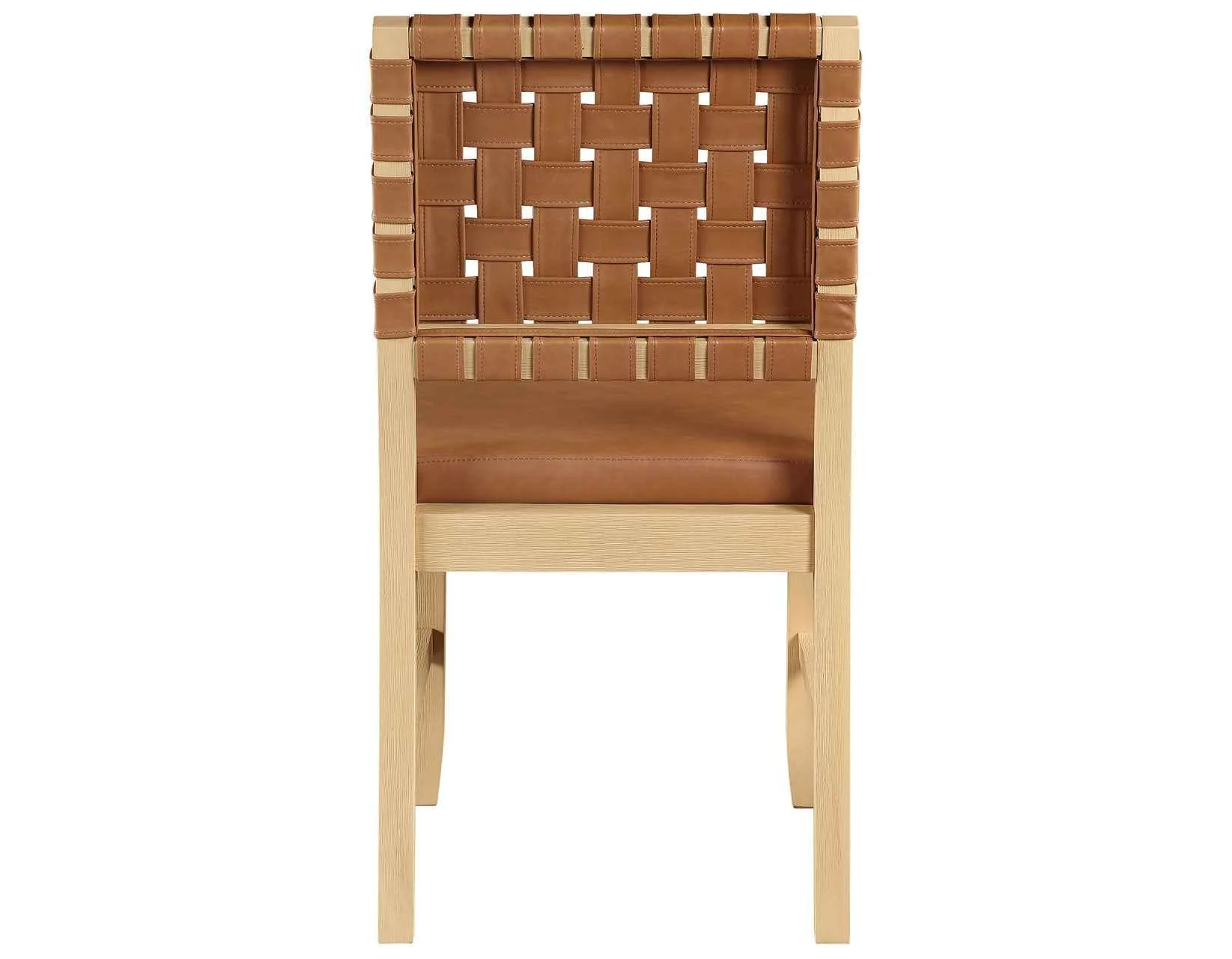 Reid Camel Vegan Leather Side Chair, Sand Finish, Set of 2 - Image 6