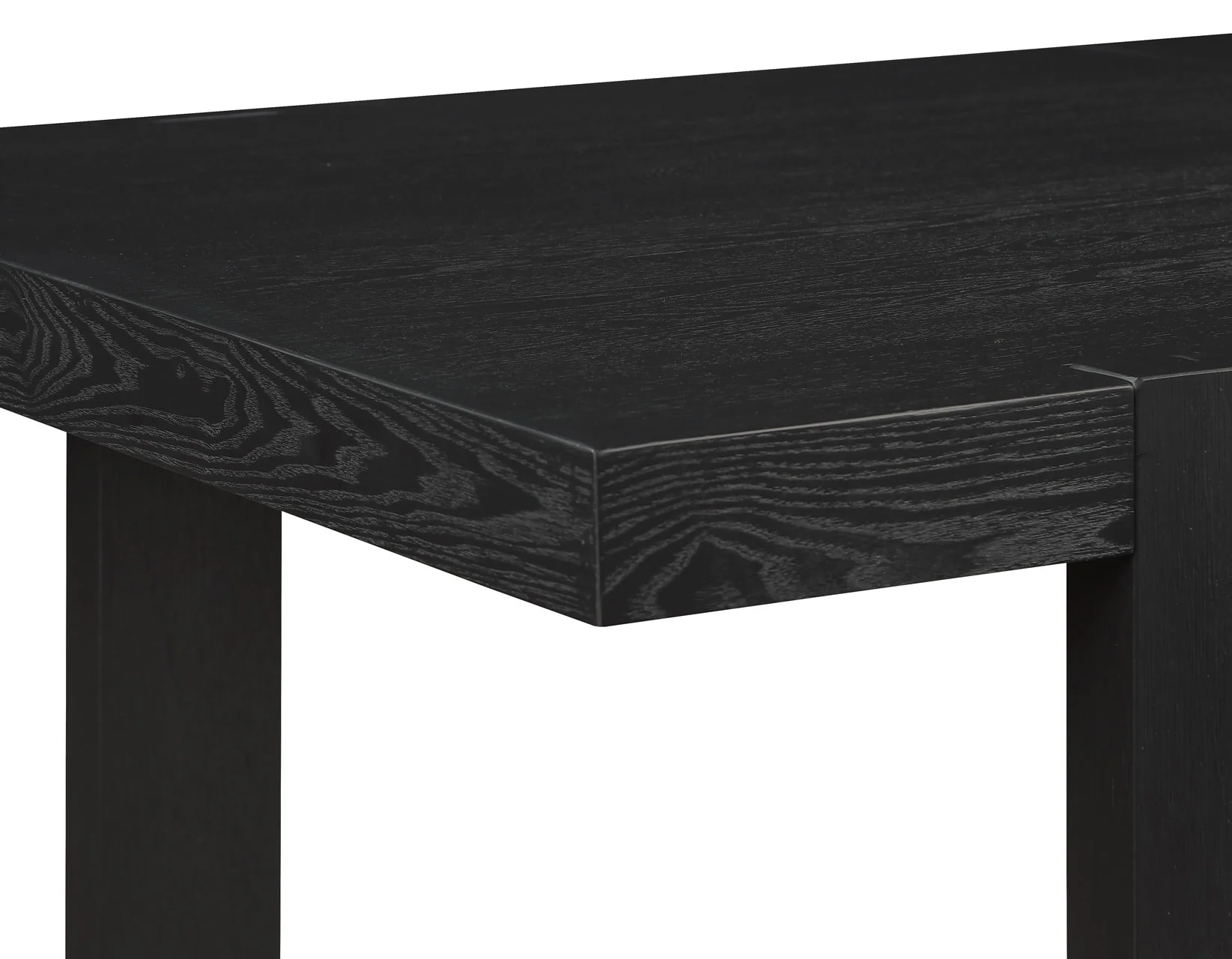Reid Saddle Brown Vegan Leather 5-Piece Dining Set, Black Finish - Image 10