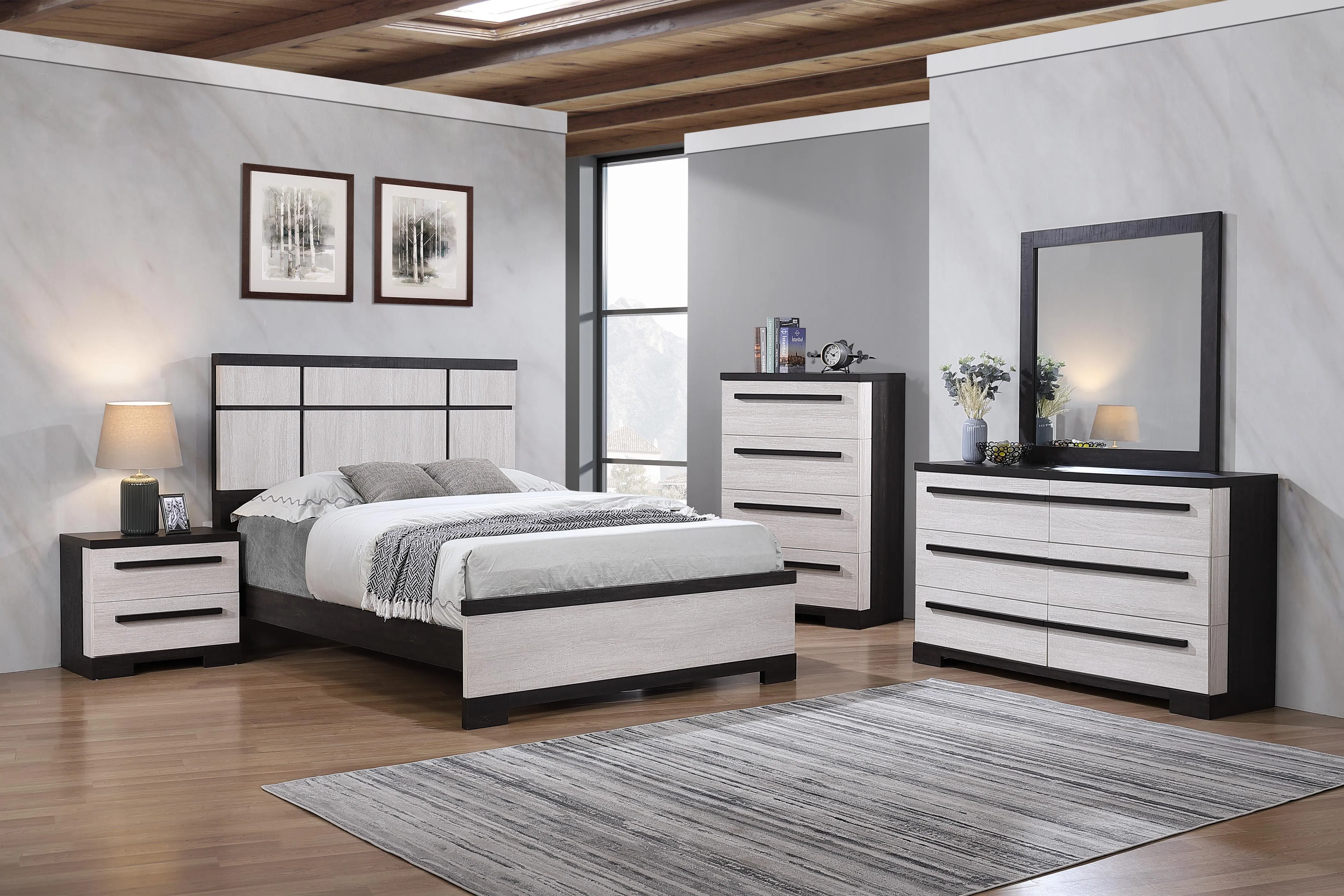 Remington Black and White Nightstand - Image 2