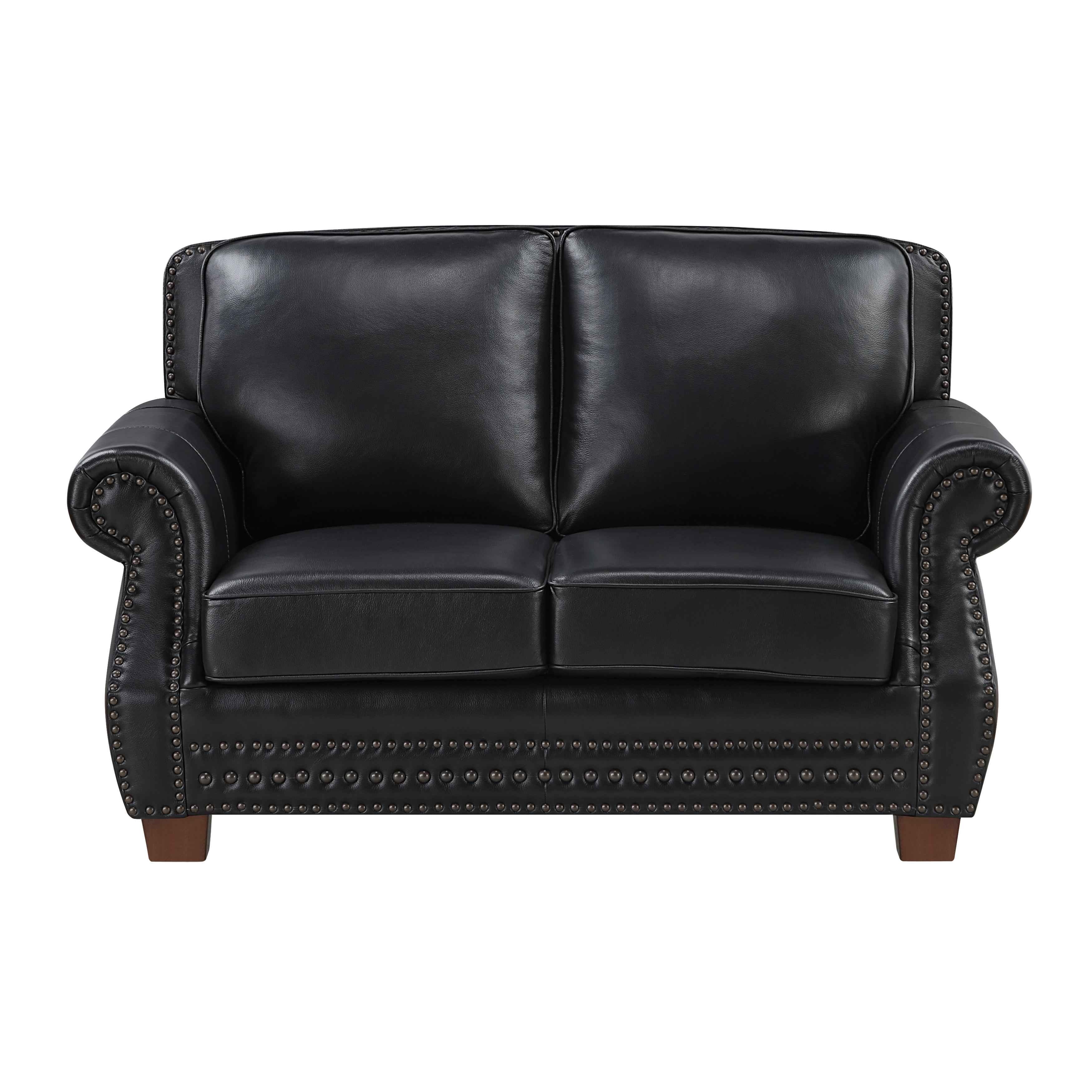 Remington Black Leather Living Room Set - Image 5