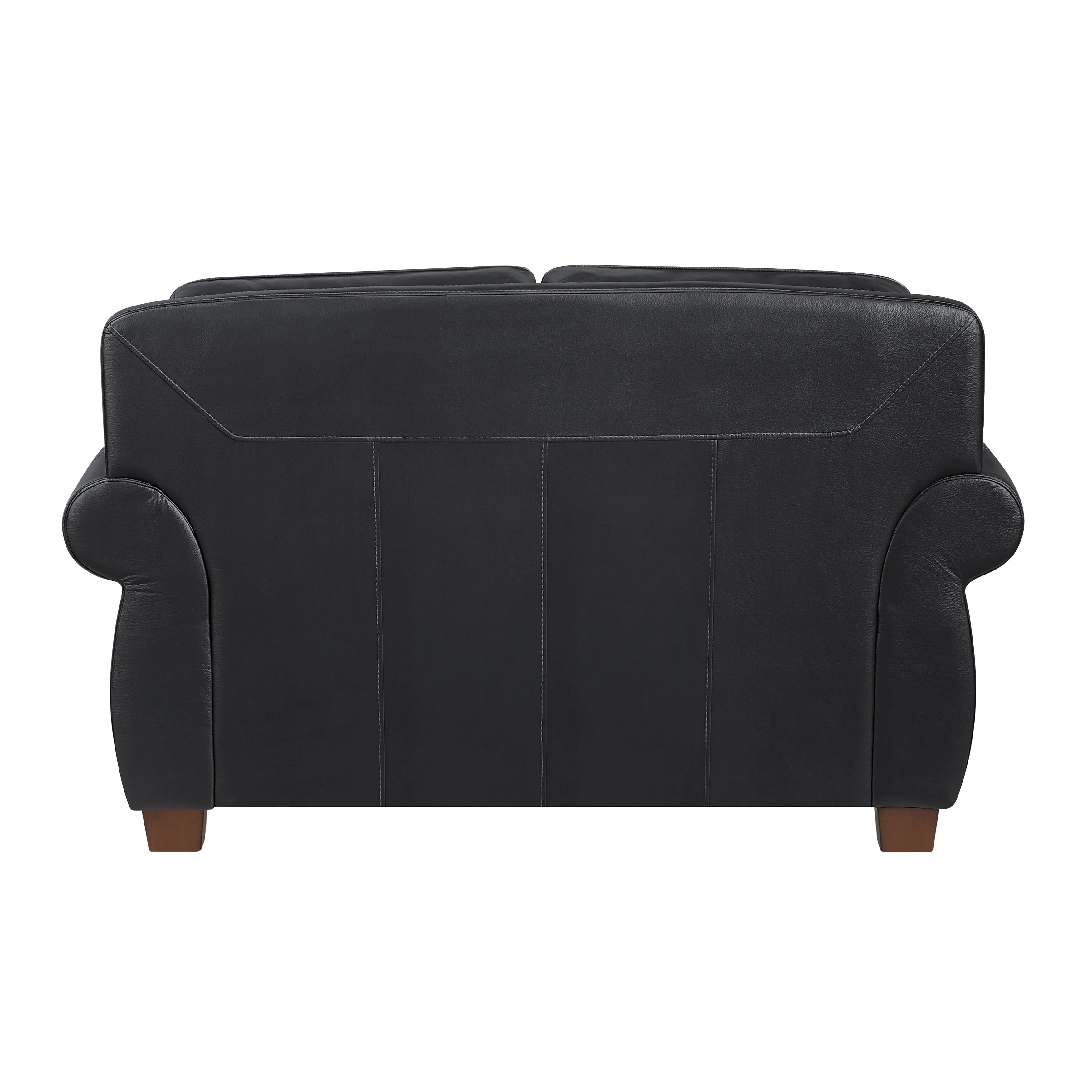 Remington Black Leather Loveseat - Image 4