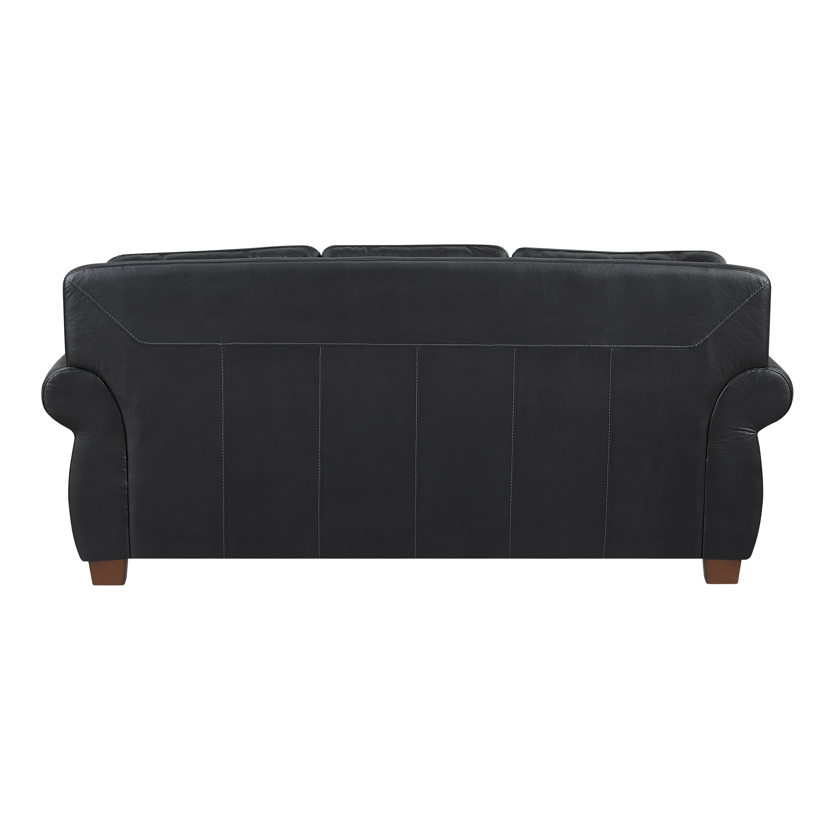 Remington Black Leather Reclining Sofa and Loveseat - Image 5