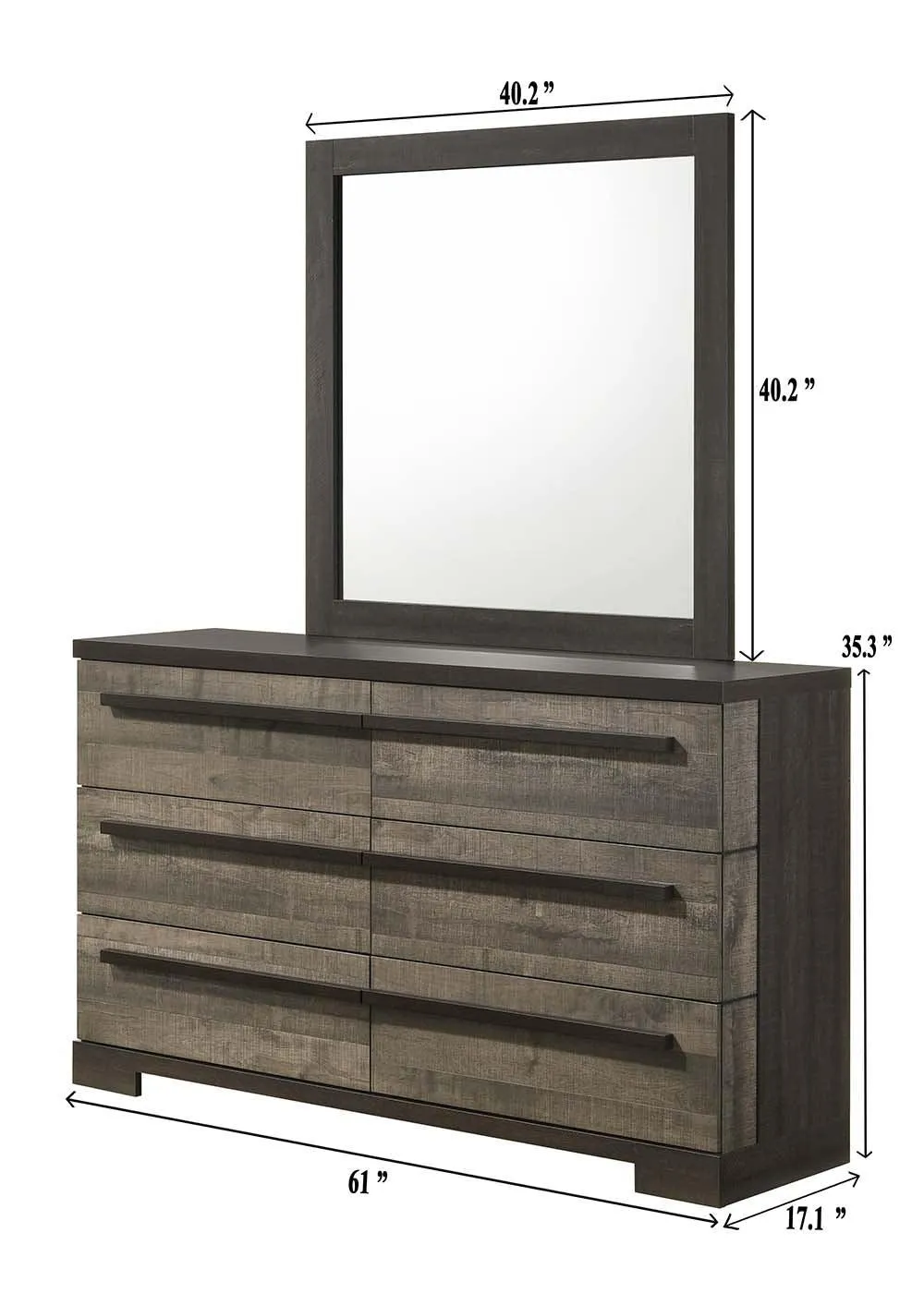 Remington Brown and Gray Mirror - Image 4