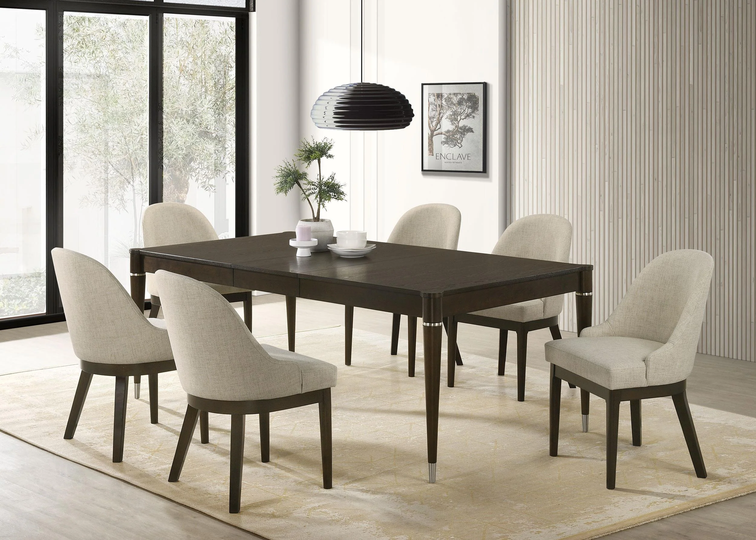 Reseda Oatmeal Upholstered Dining Side Chair, Set of 2 - Image 11