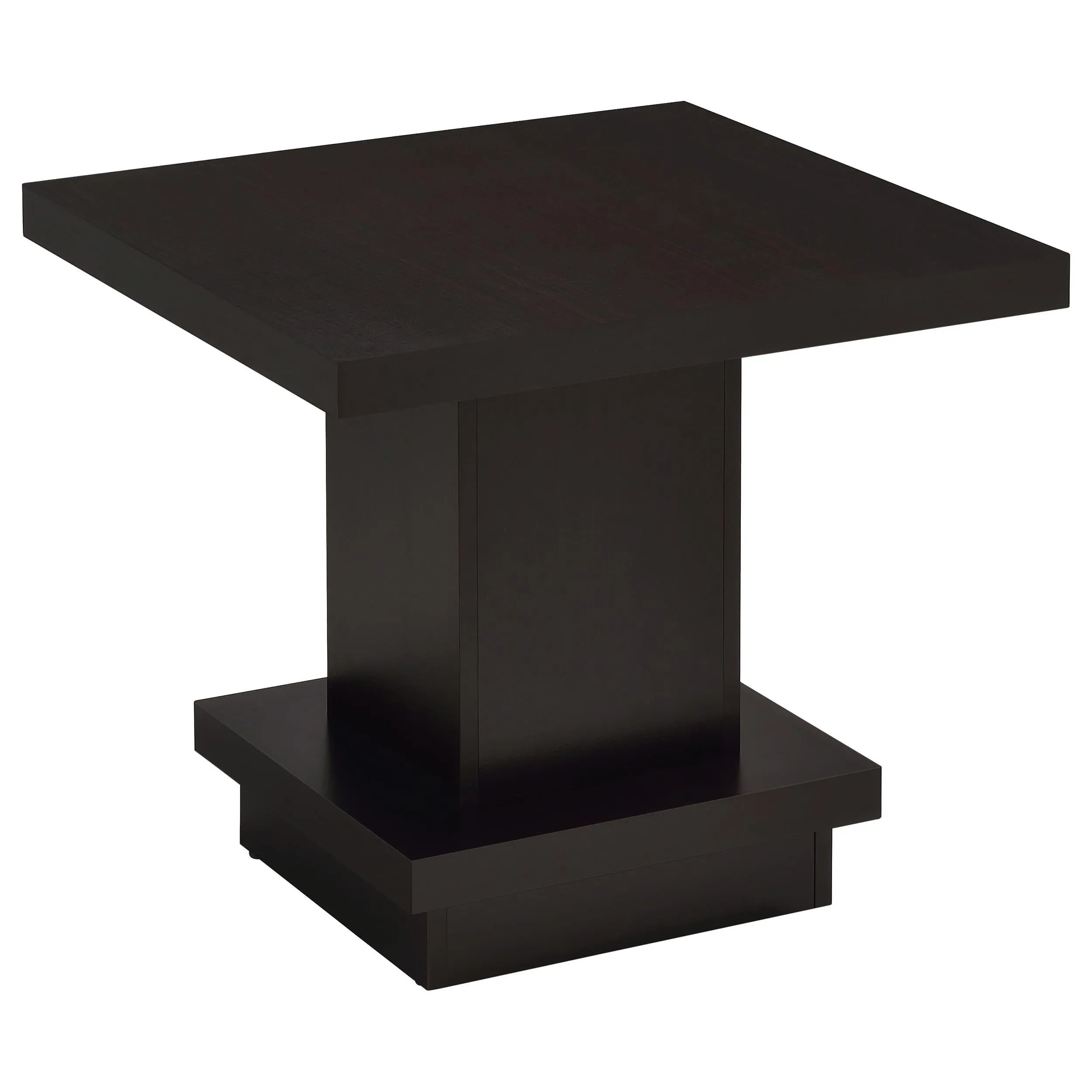 Reston Cappuccino 3-Piece Square Coffee and End Table Set - Image 3