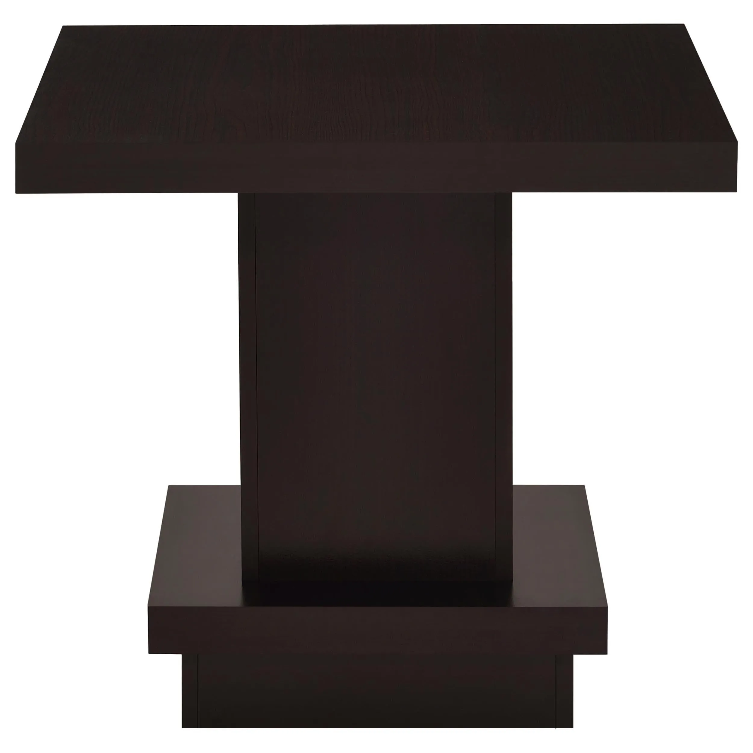 Reston Cappuccino 3-Piece Square Coffee and End Table Set - Image 4