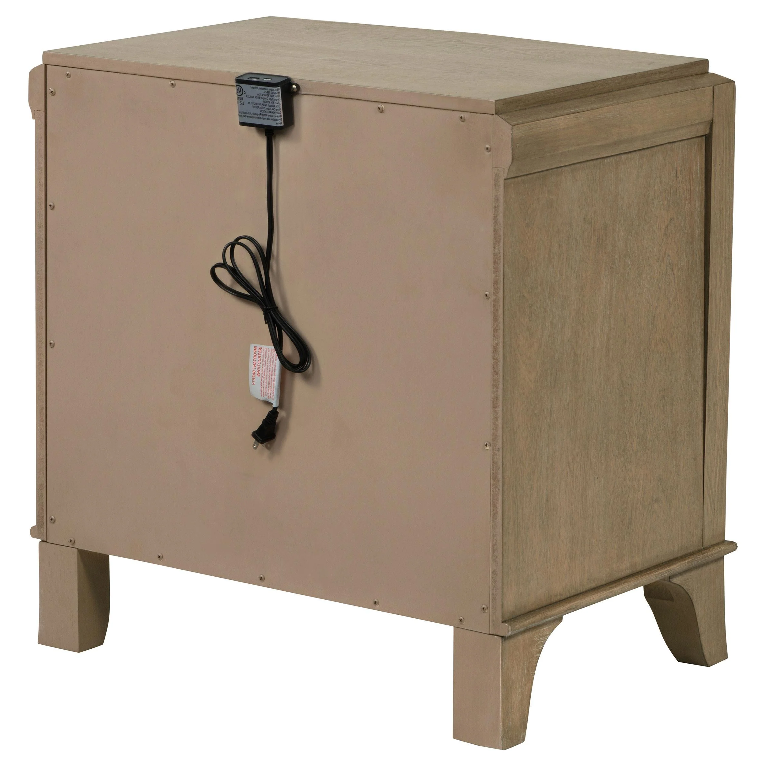 Revello Washed Mango 2-Drawer Nightstand - Image 7
