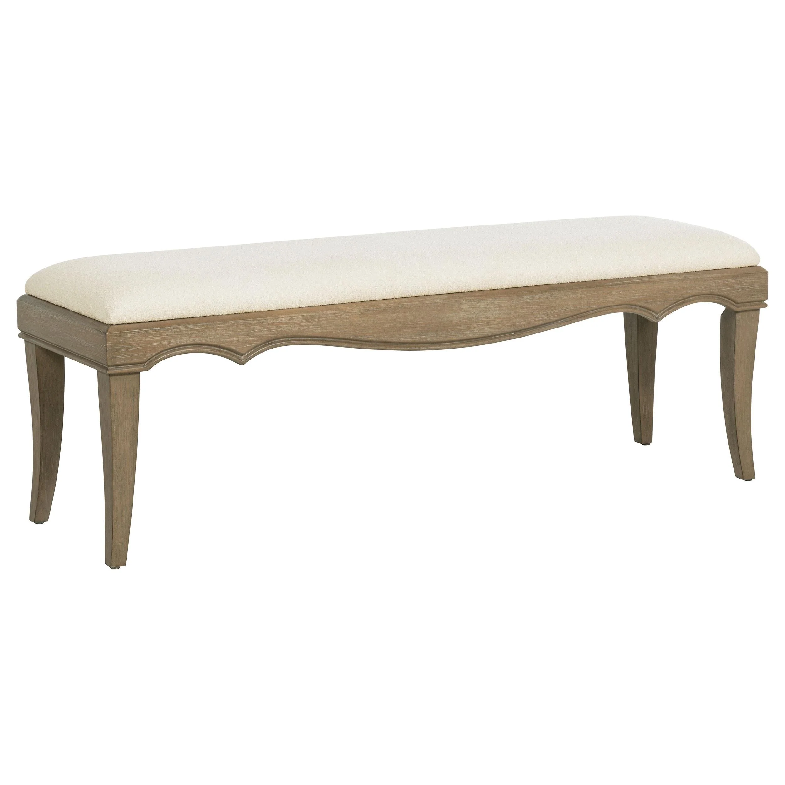 Revello Washed Mango Upholstered Bedroom Bed End Bench - Image 2