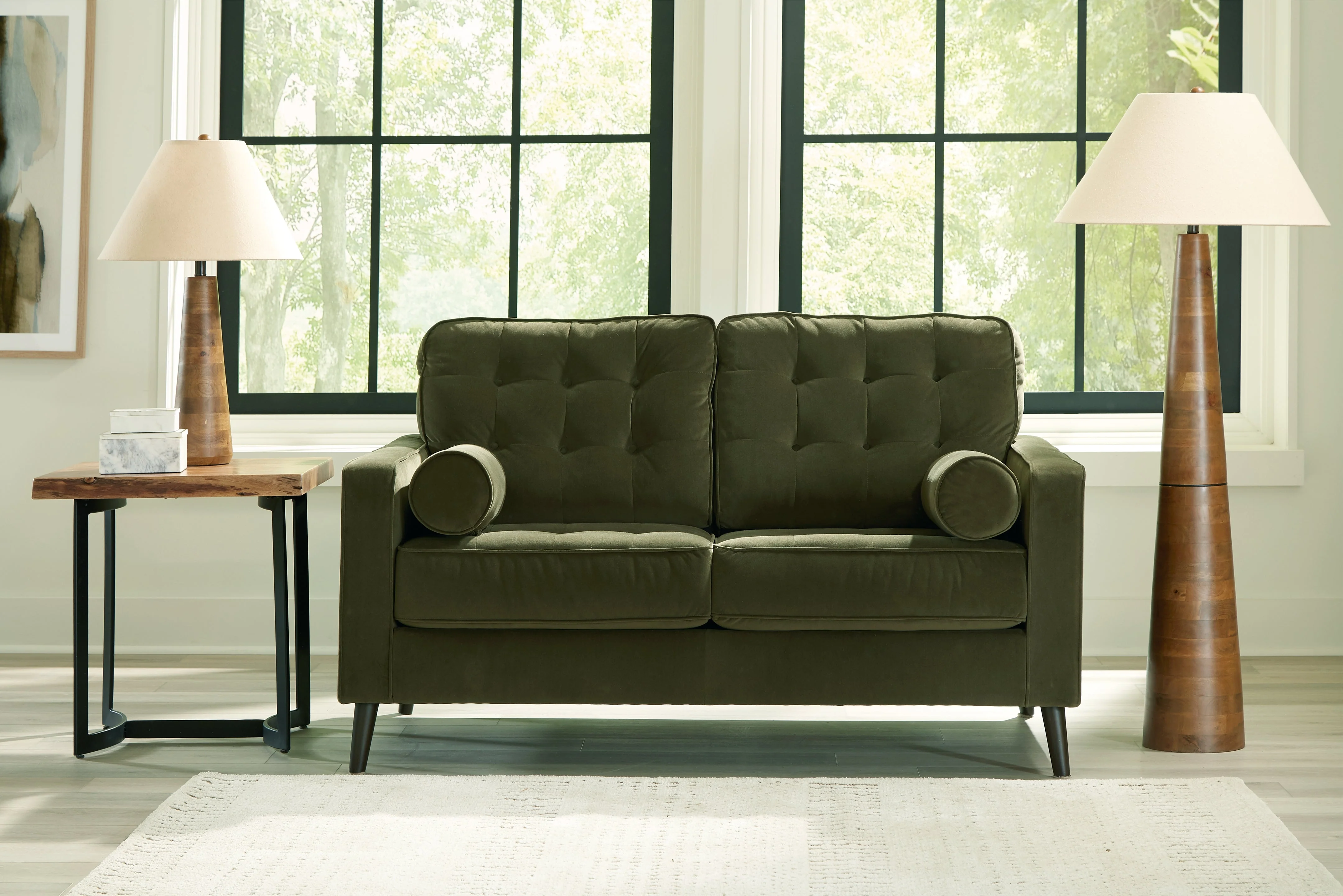 Reveon Lakes Olive Sofa and Loveseat - Image 4