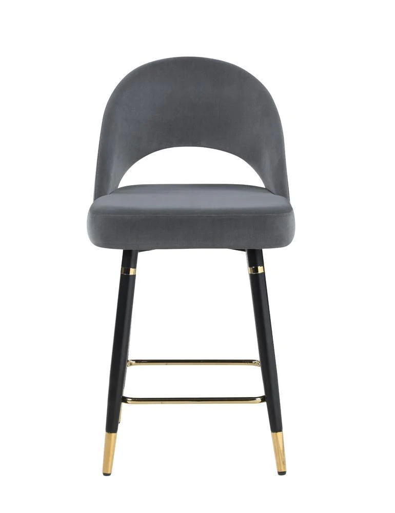 Reyes Gray Arched Back Upholstered Counter Height Stools, Set of 2 - Image 3