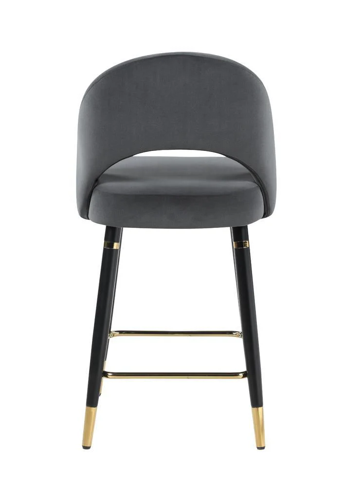 Reyes Gray Arched Back Upholstered Counter Height Stools, Set of 2 - Image 5