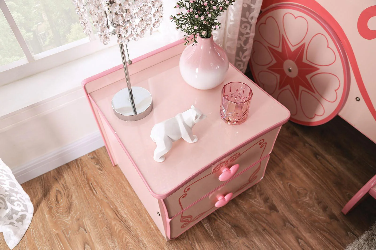 Rheanna Pink Night Stand - Image 3