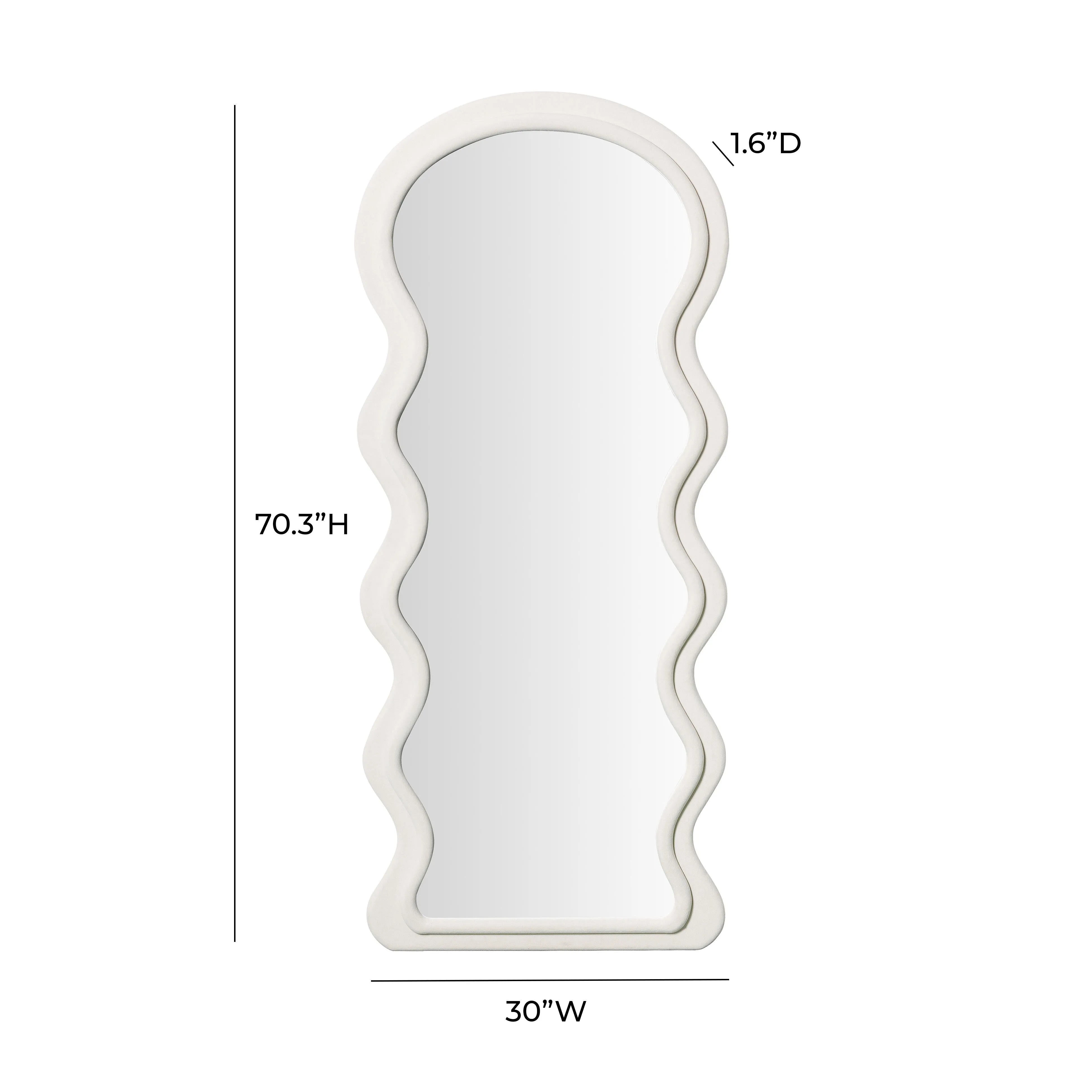 Rhodes Velvet 70" Floor Mirror - Image 6