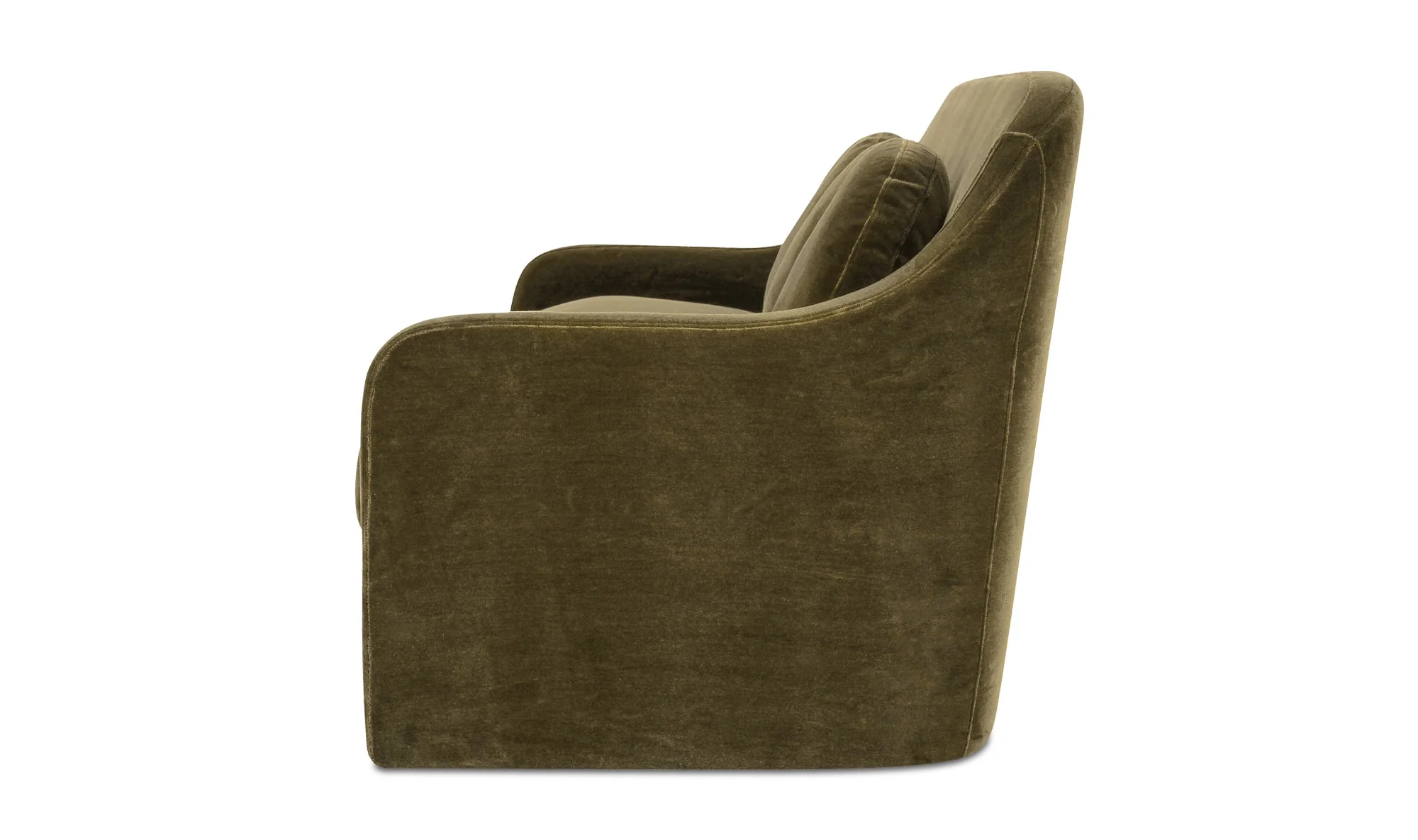 Rialto Sofa Dark Green Faux Mohair - Image 3