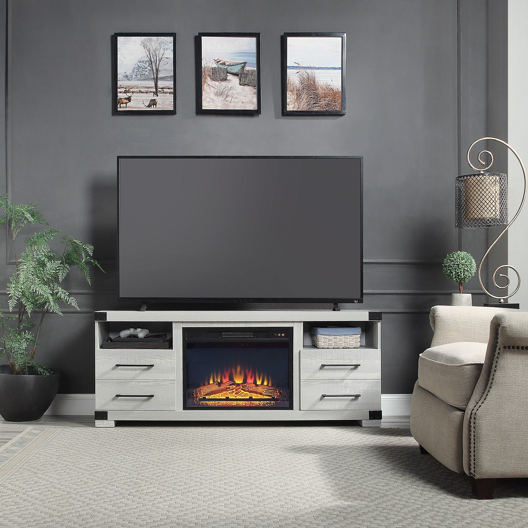 Richmond Fireplace in Grey - Image 2