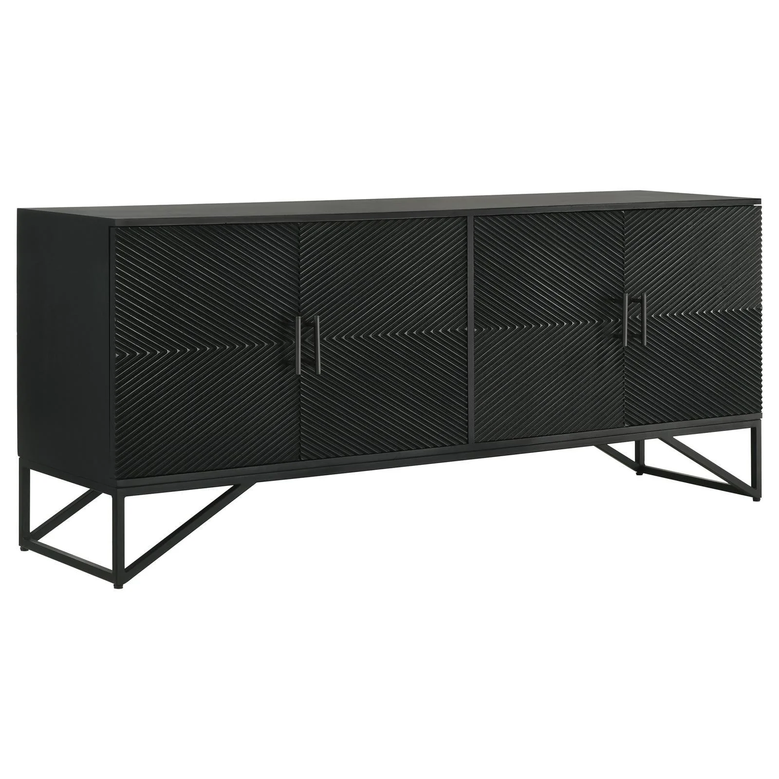 Riddell Black 4-Door Accent Cabinet - Image 15