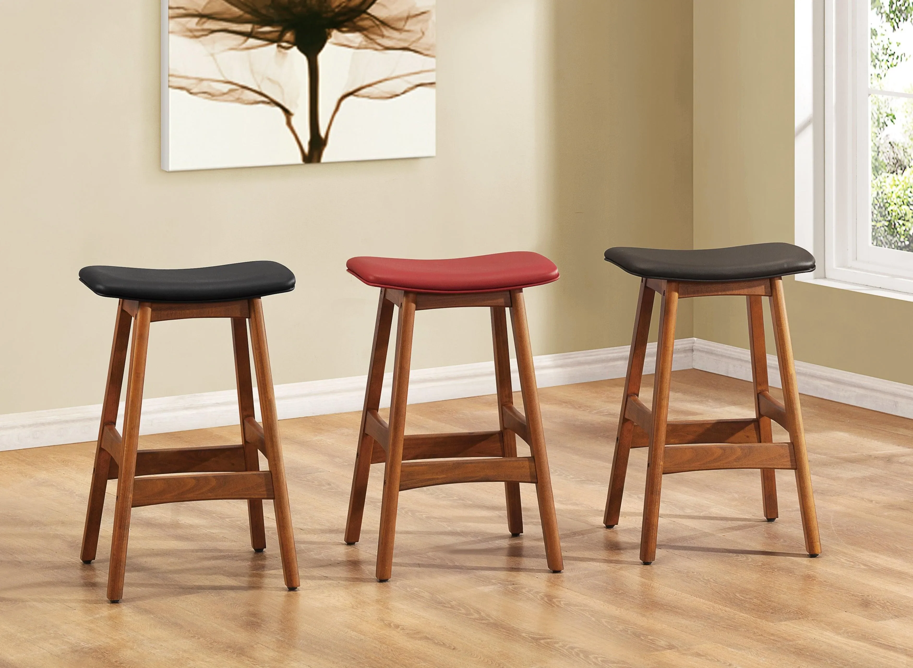Ride Matt Brown Counter Height Stool, Set of 2 - Image 2