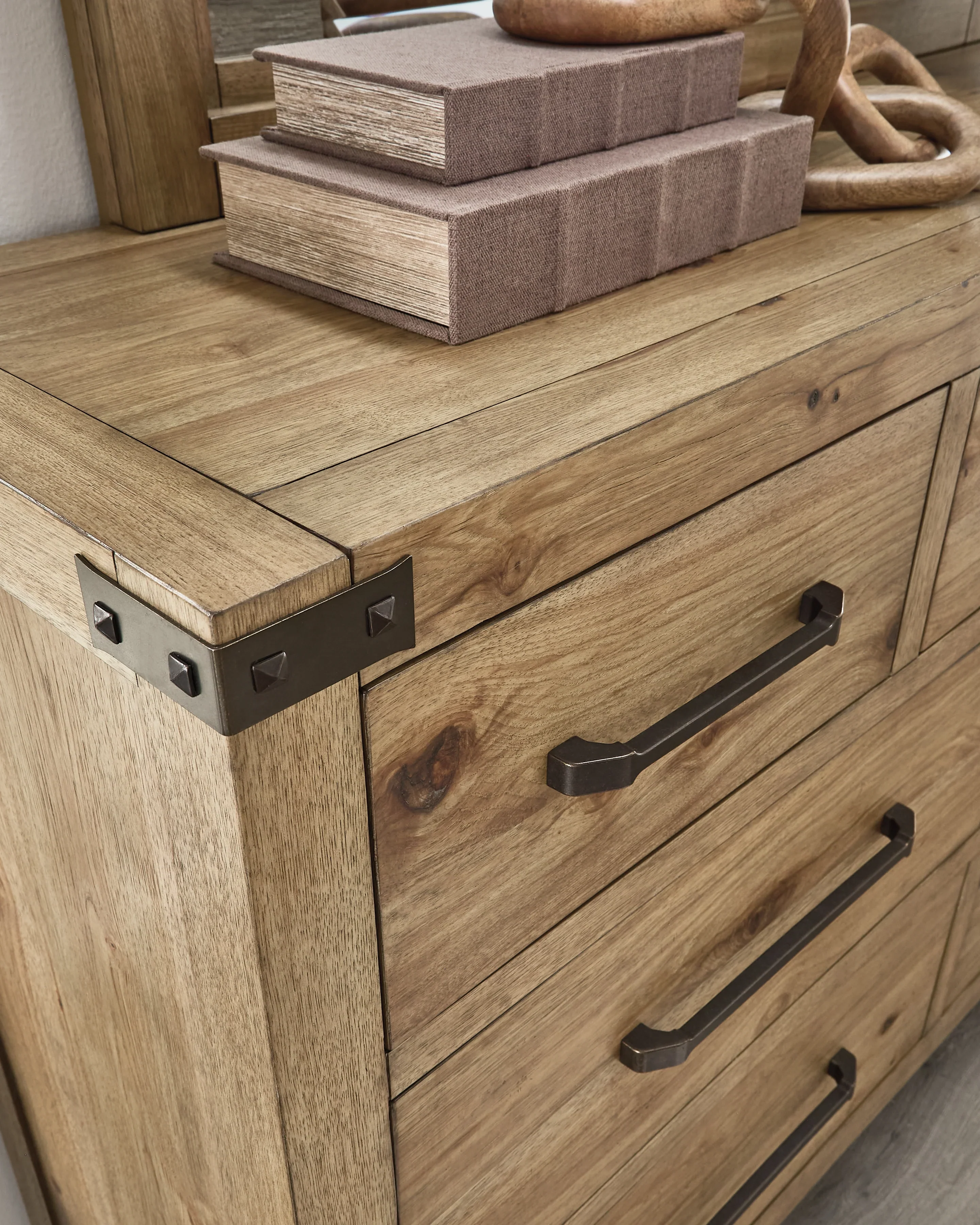 Ridgester Light Brown Dresser and Mirror - Image 5