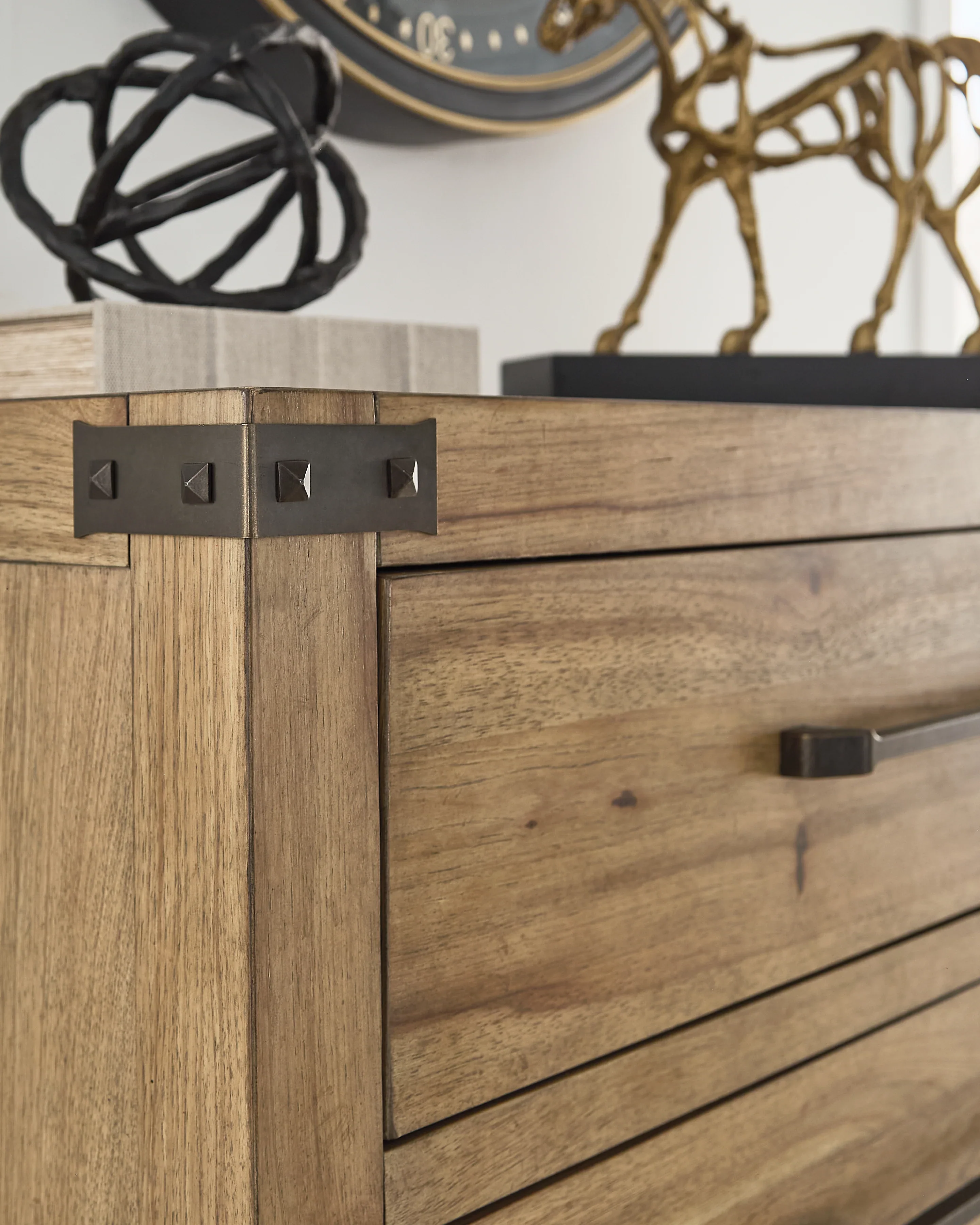 Ridgester Light Brown Five Drawer Chest - Image 5