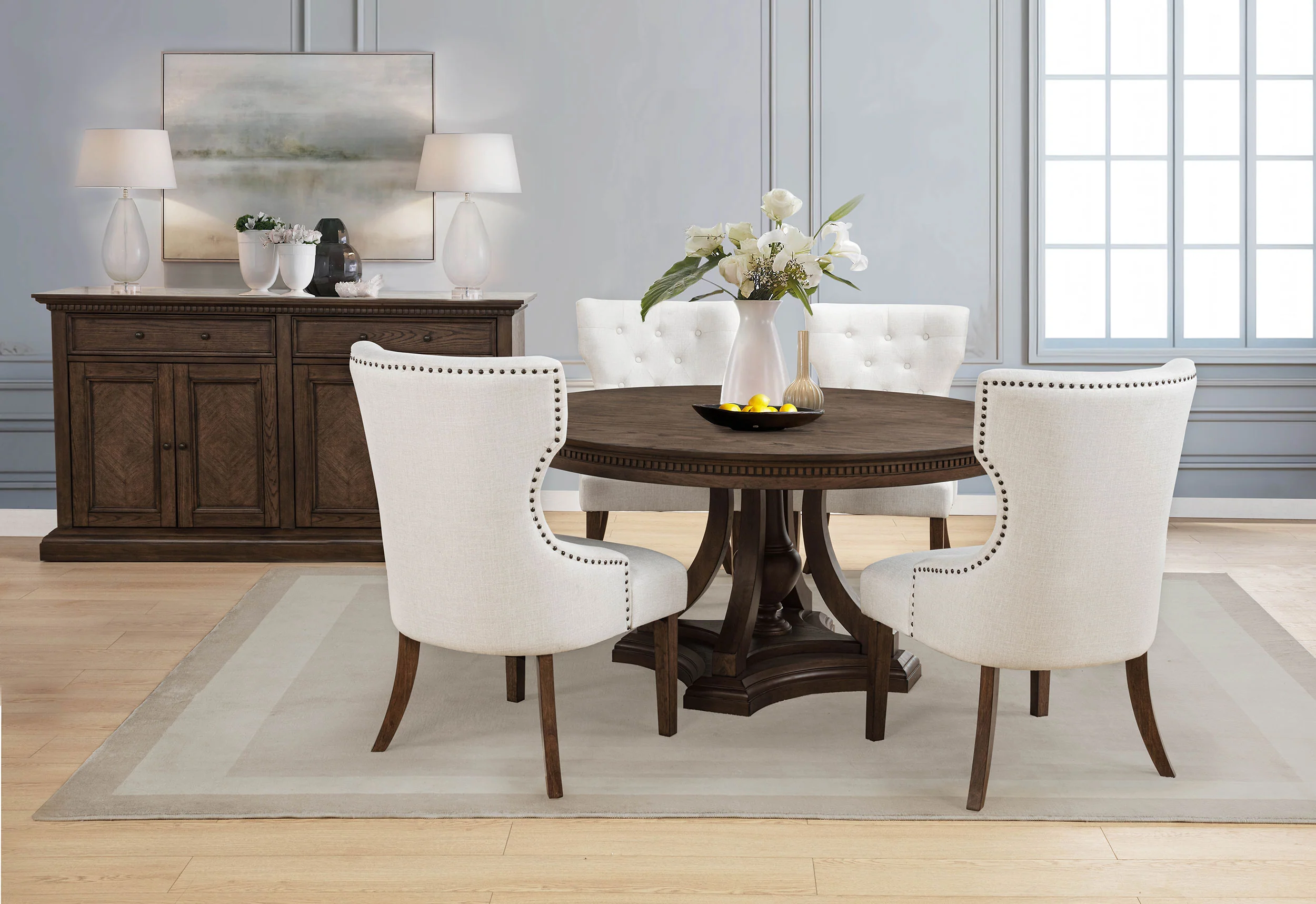 Ridgewell Dark Oak 2-drawer 4-door Dining Server - Image 14