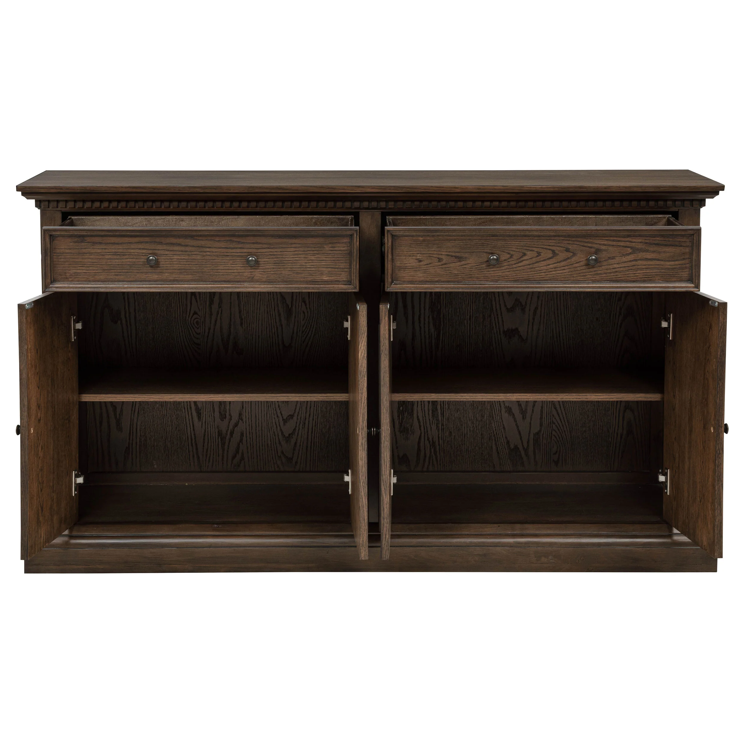 Ridgewell Dark Oak 2-drawer 4-door Dining Server - Image 4
