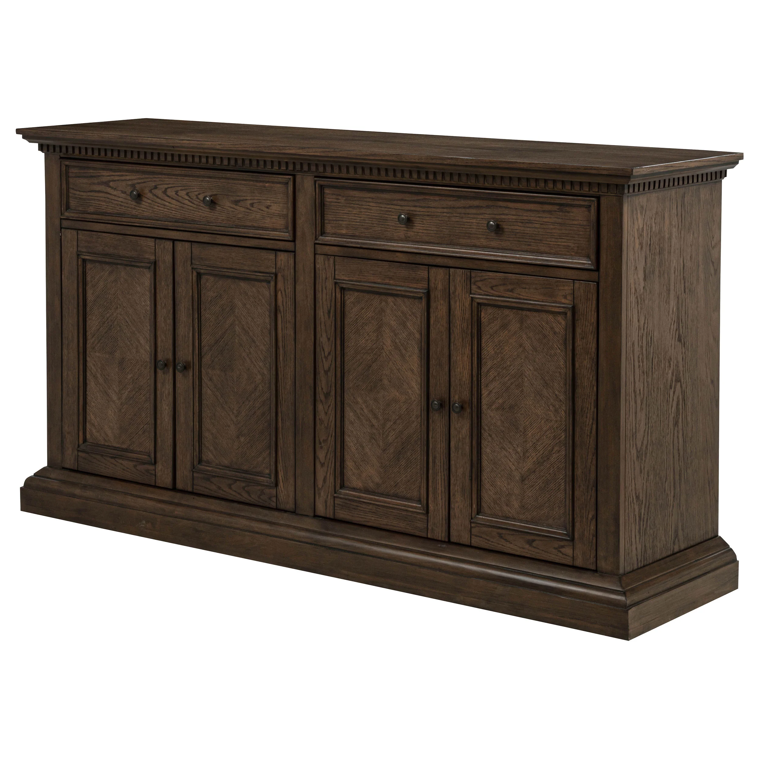 Ridgewell Dark Oak 2-drawer 4-door Dining Server - Image 5
